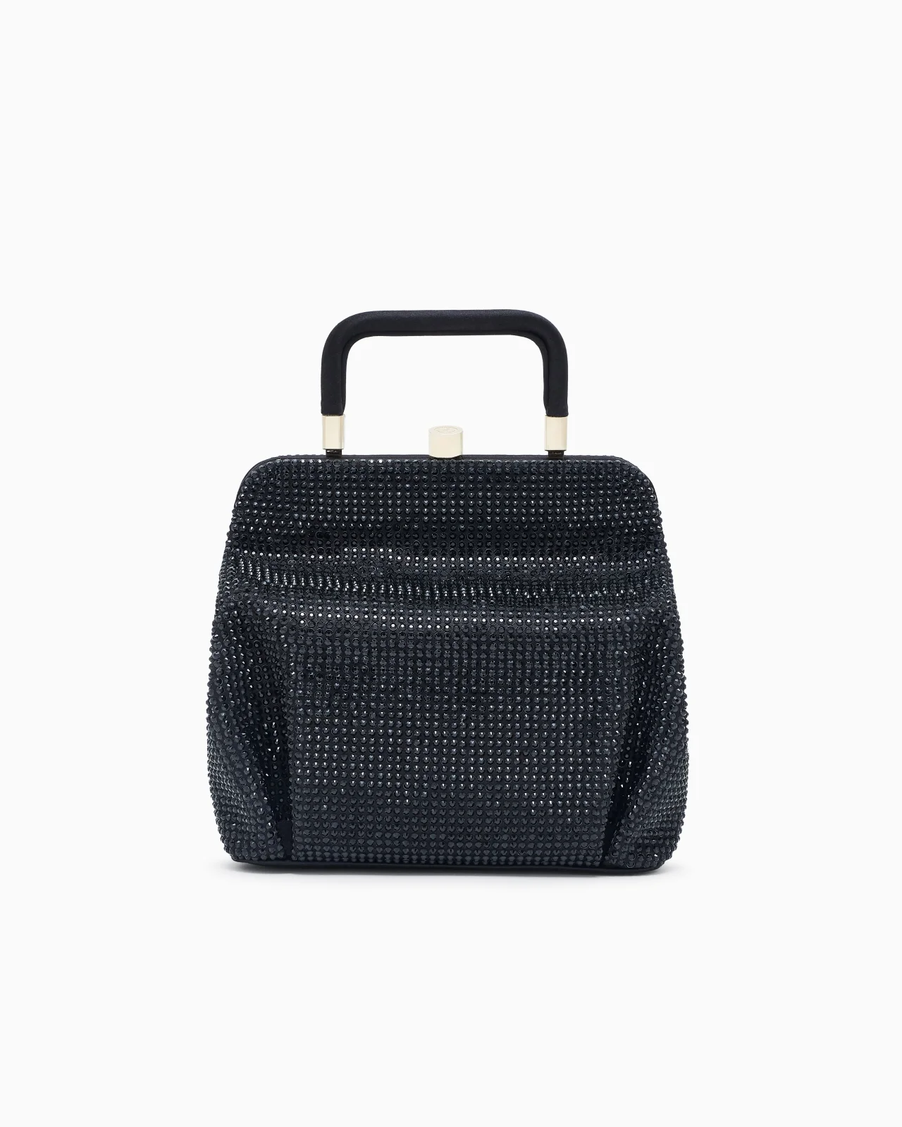 SMALL SATIN AND RHINESTONE HANDBAG - 1