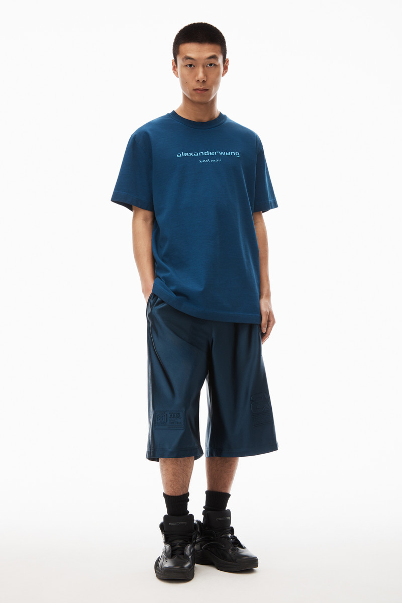Alexander Wang short sleeve glitter puff logo tee outlook
