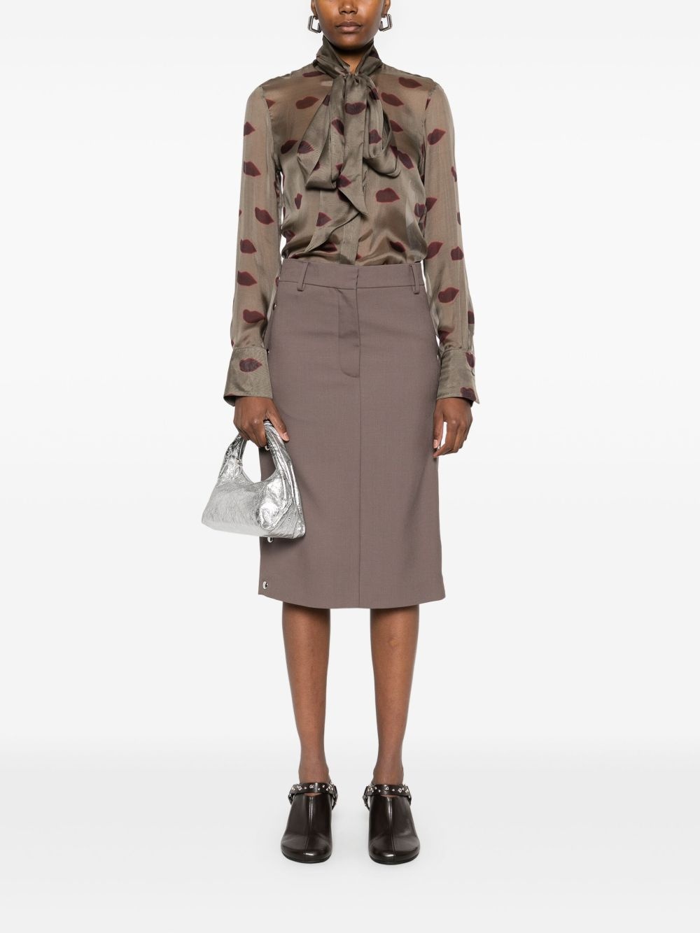 studded midi skirt - 2