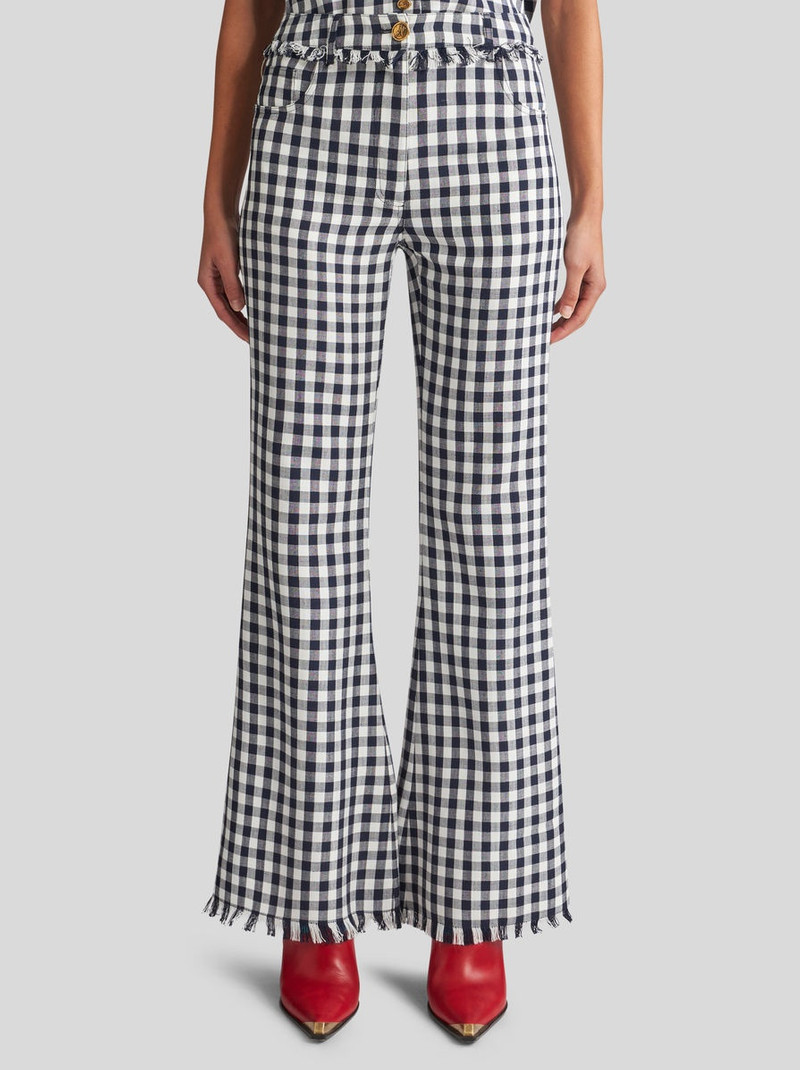 SLIM-FIT GINGHAM TROUSERS 2