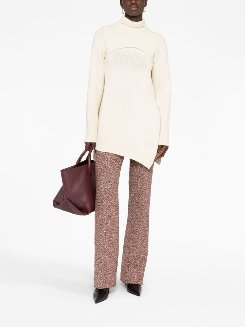 Jil Sander detachable-panel ribbed-knit jumper outlook