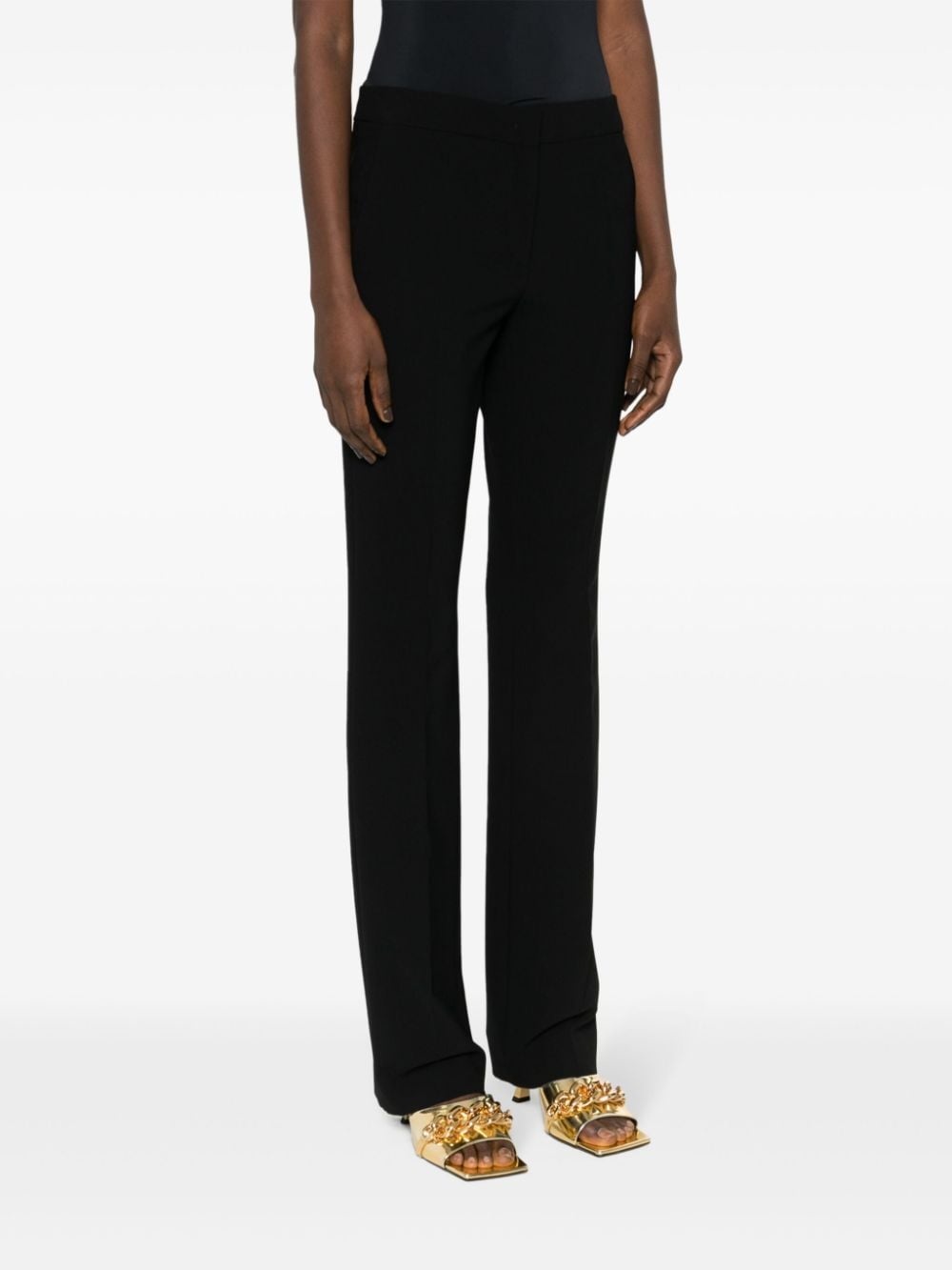 press-creased straight-leg trousers - 3