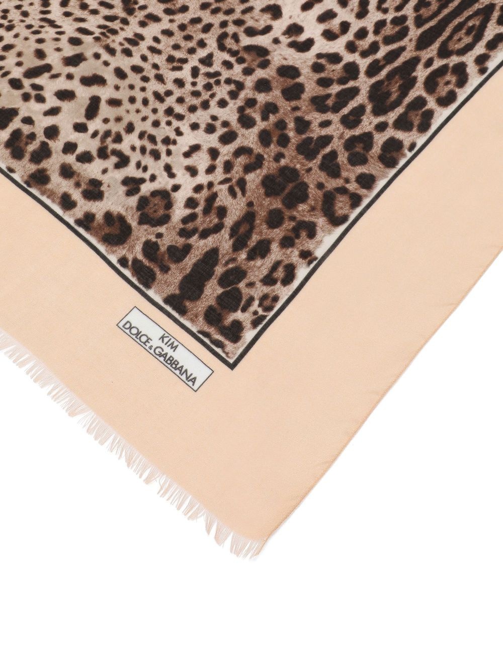 KIM DOLCE&GABBANA leopard-print silk scarf - 3