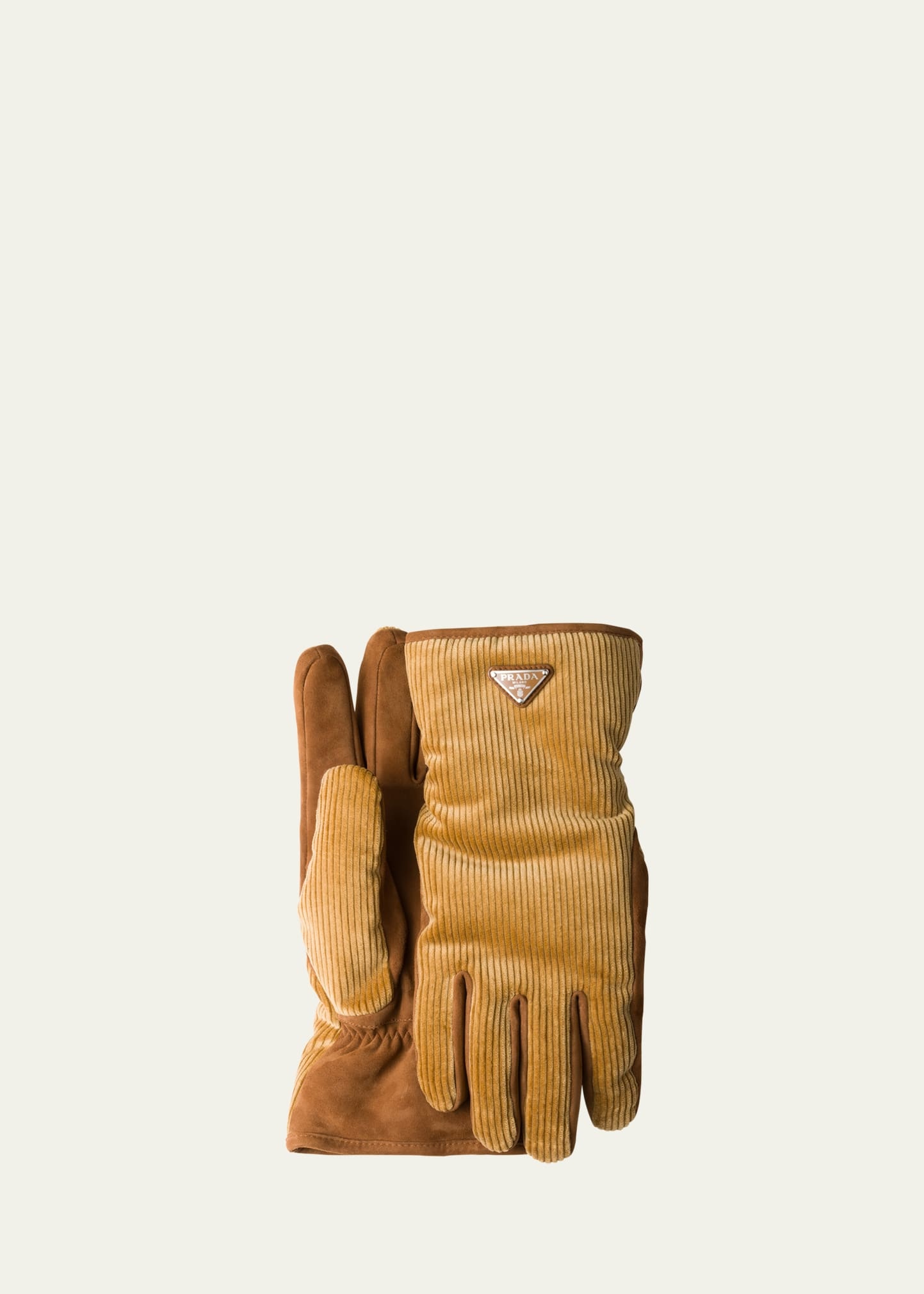 Men's Velluto Coste Corduroy and Suede Gloves - 1