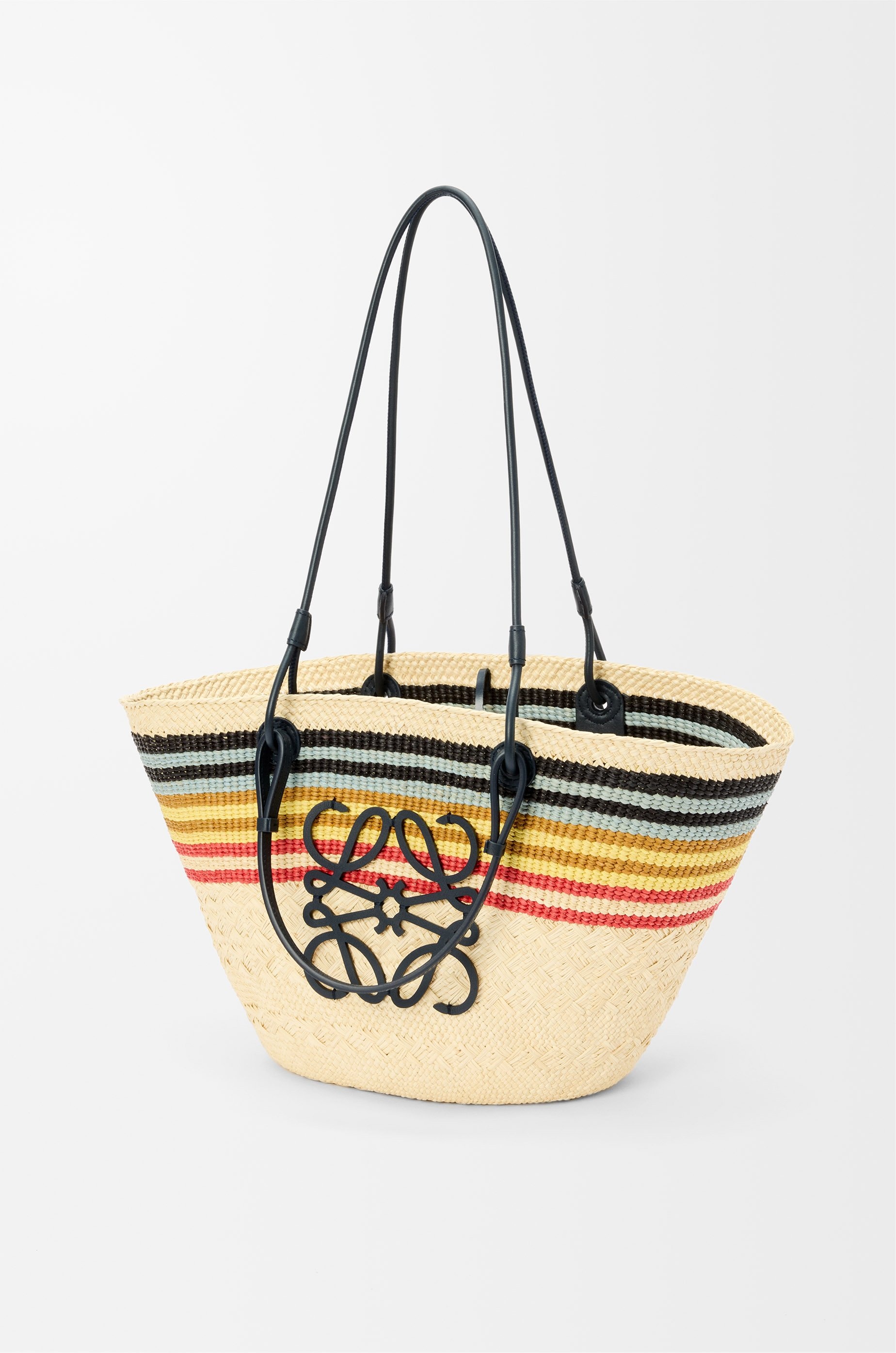 Medium Anagram basket in iraca palm and calfskin - 4