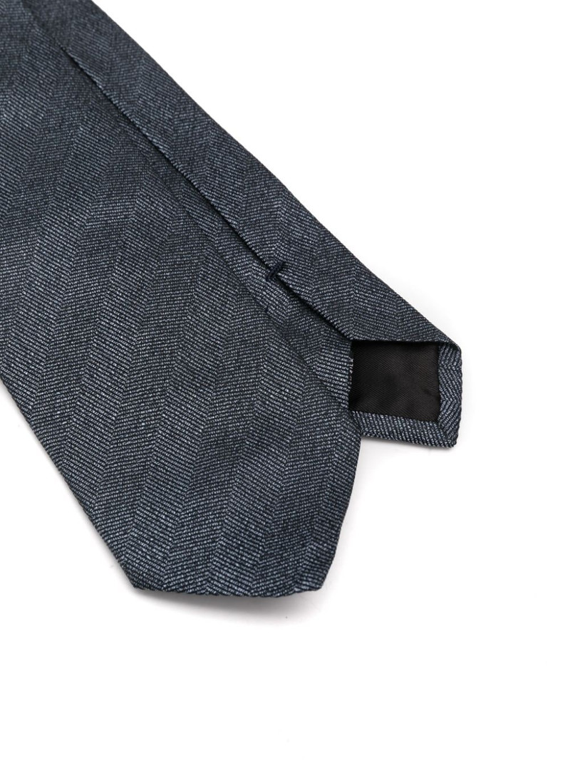 Lanvin herringbone-pattern silk outlook