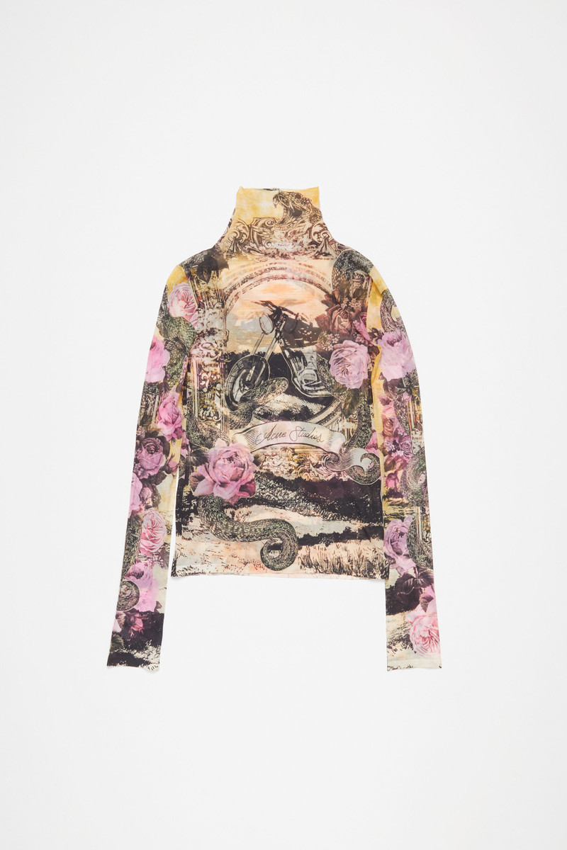 Printed seamless t-shirt - Pink multicolor 1