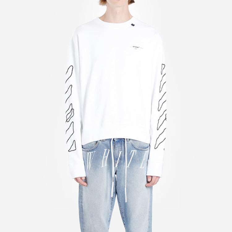Off-White Abstract Arrows Sweatshirt Arrow Long Sleeves Pullover White OMBA035F19E300110110 - 3