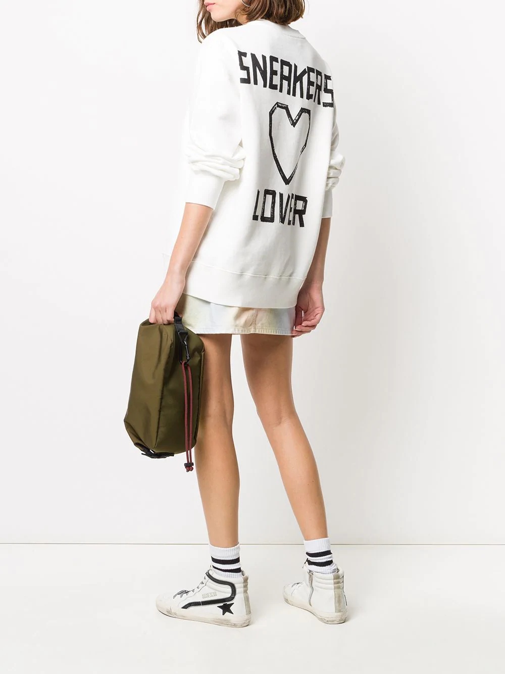 logo print cotton sweatshirt - 2