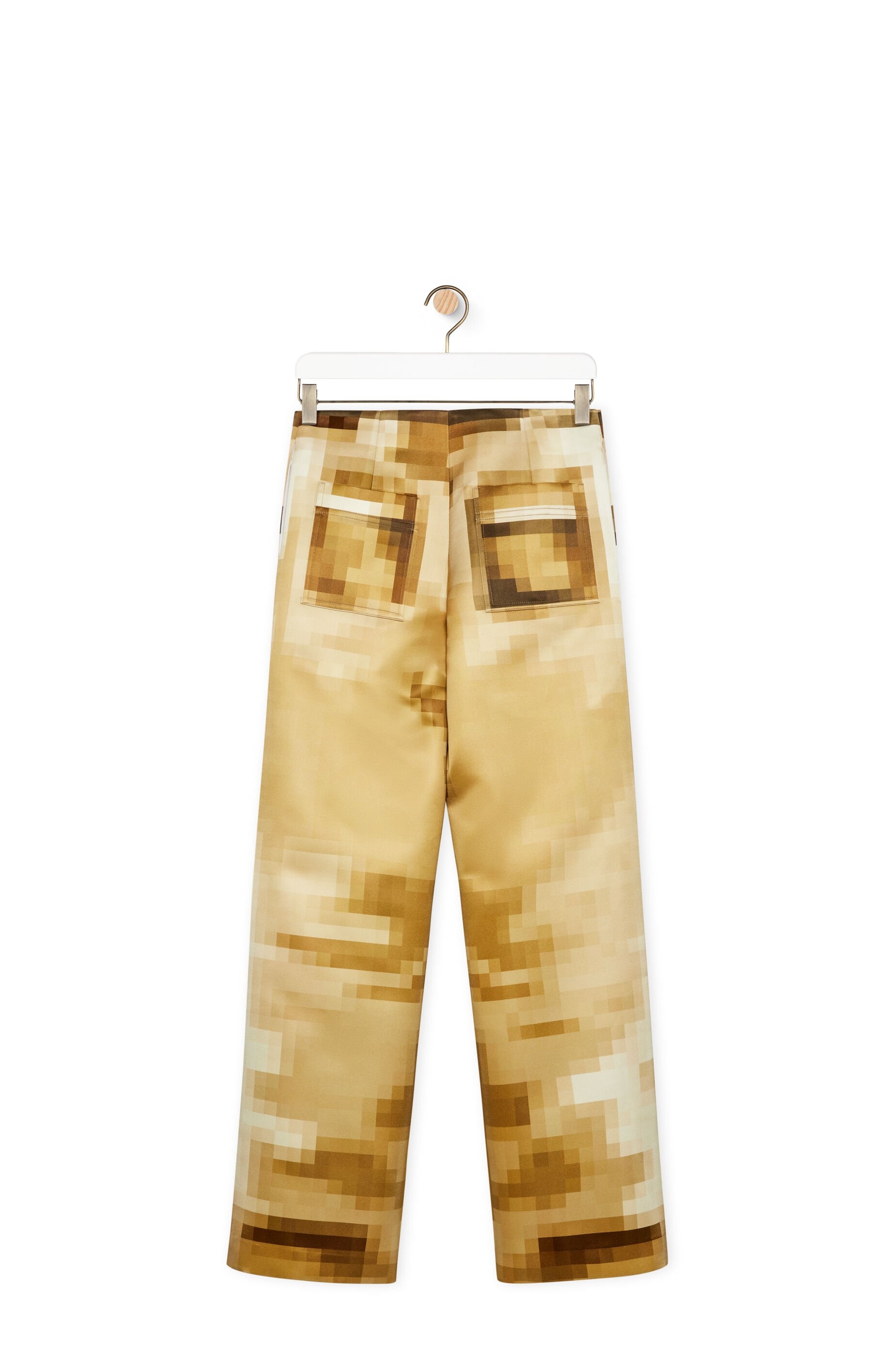 Pixelated trousers in duchesse silk satin - 2