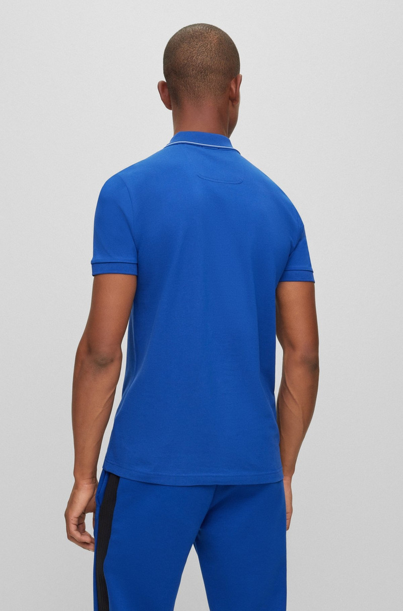 COTTON-PIQUÉ SLIM-FIT POLO SHIRT WITH LOGO DETAILS 5