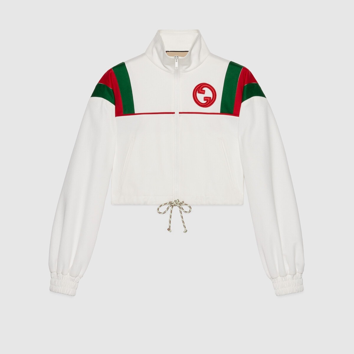Jersey zip jacket with Web stripe - 1