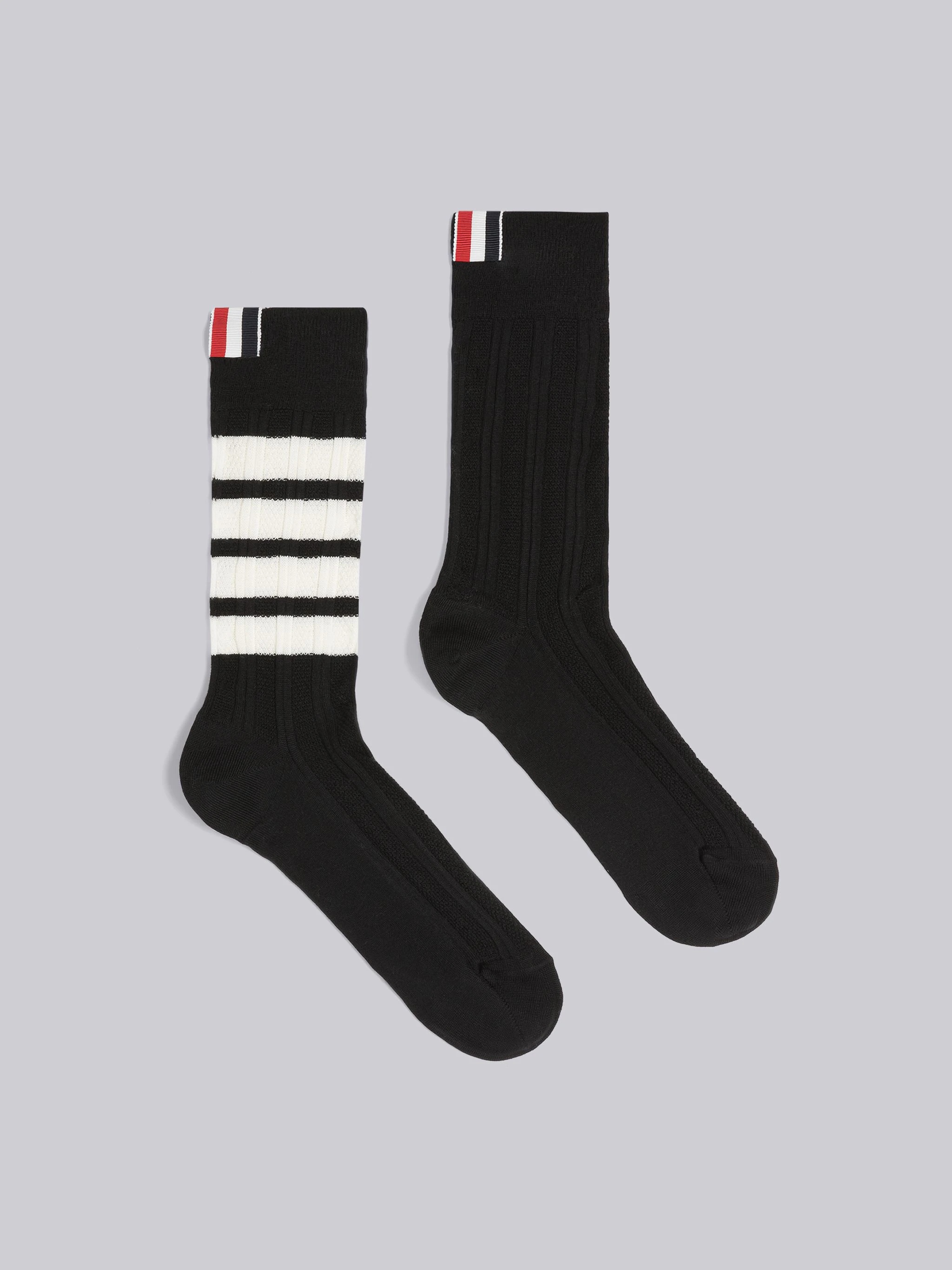 Washable Merino 4-Bar Mid Calf Socks - 1