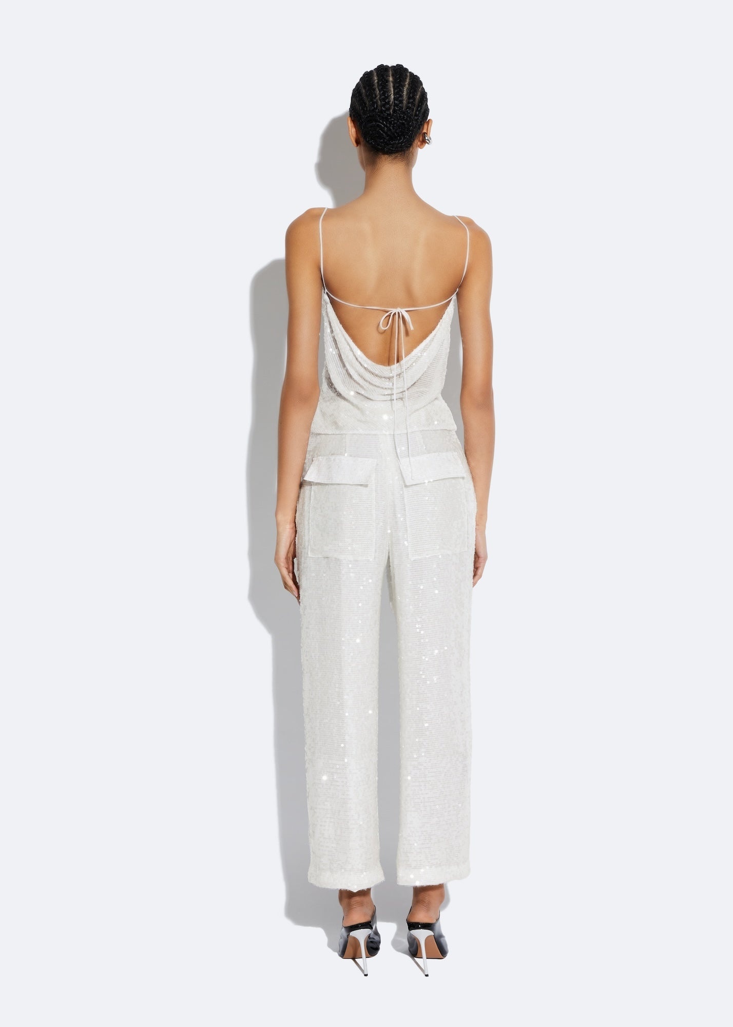 Sequin Tapered Pleated Pant - 3