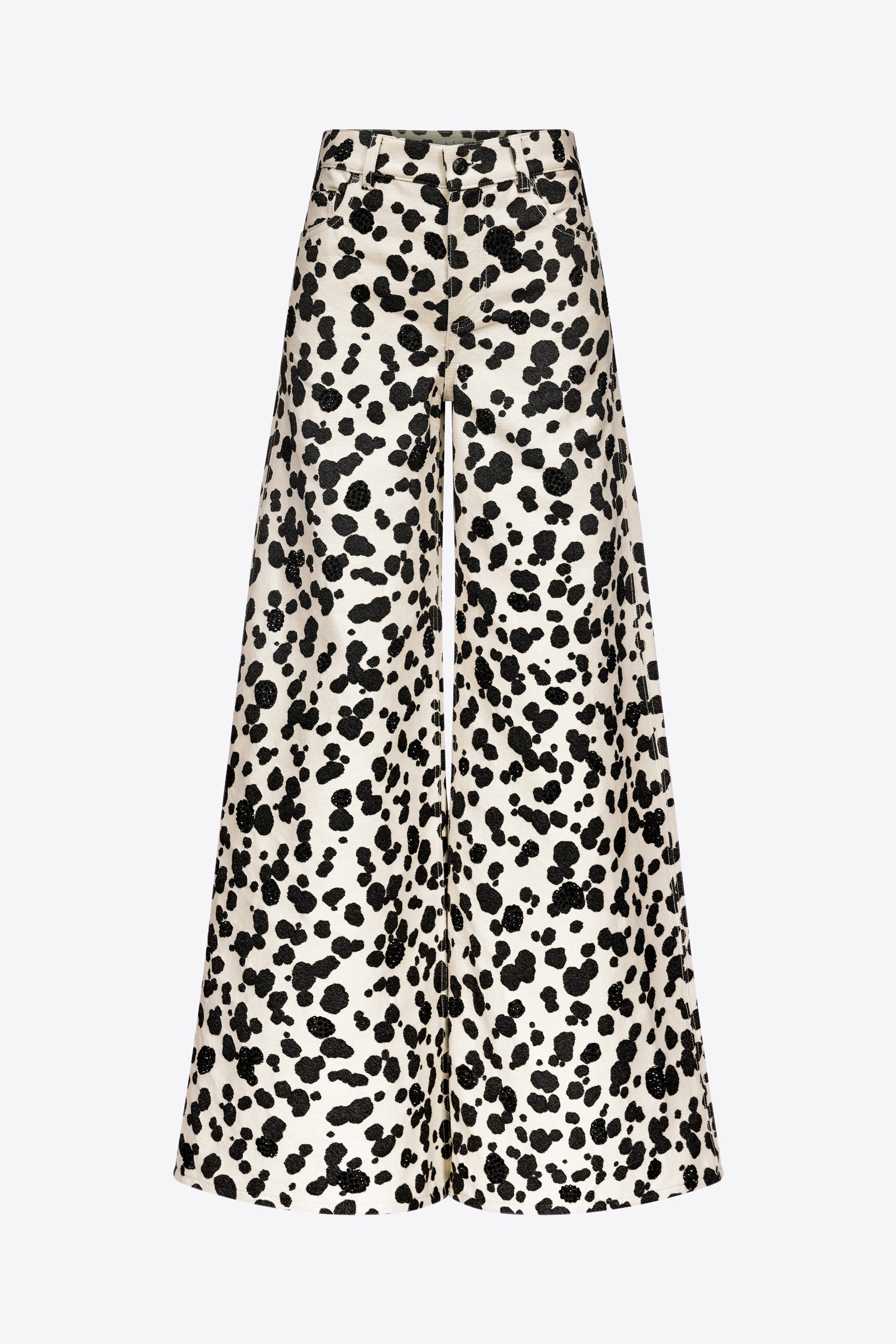 DALMATIAN DENIM WIDE LEG JEAN - 1