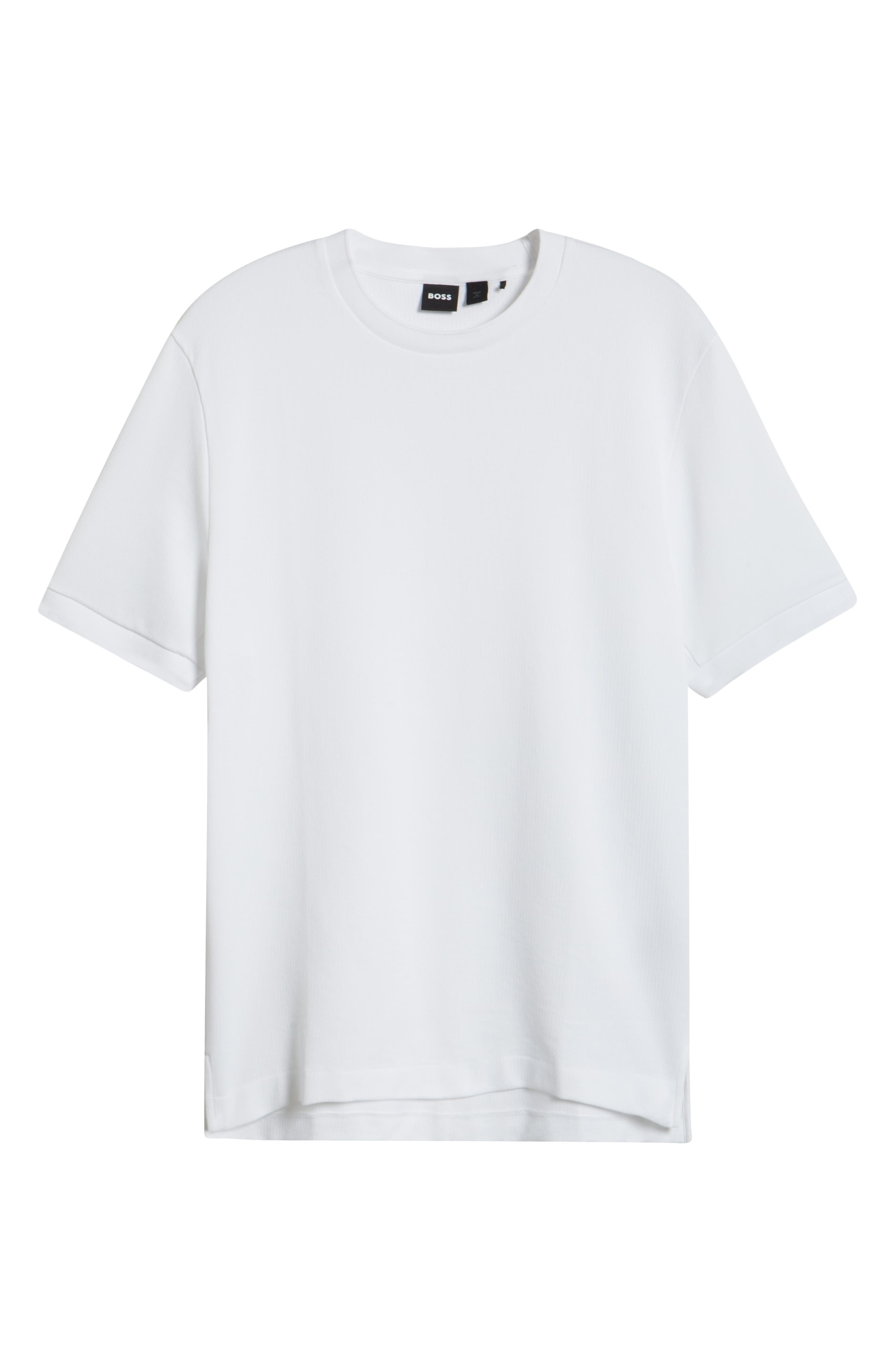 BOSS Taut Solid Cotton Blend T-Shirt in White at Nordstrom - 5
