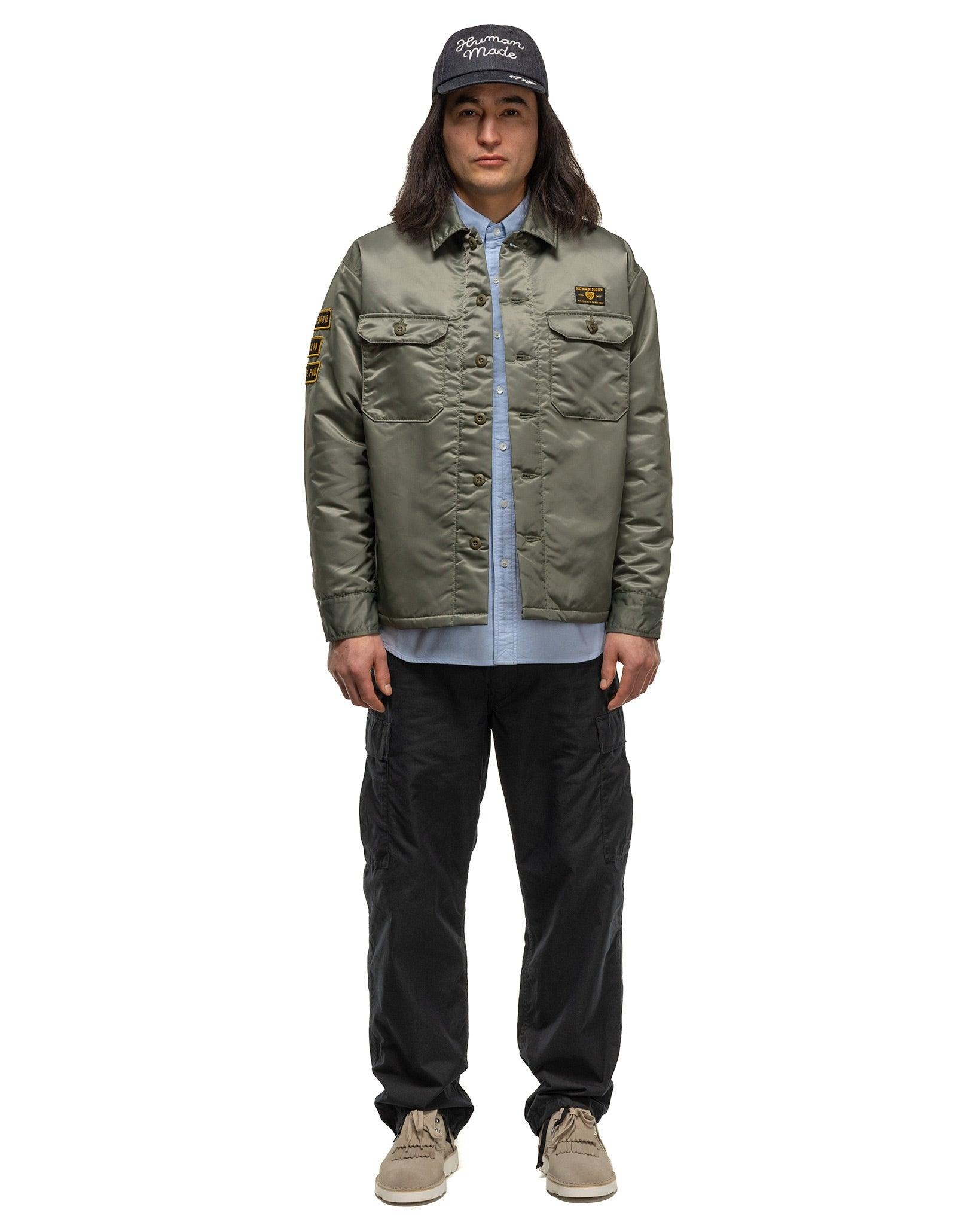 Human Made Padded Cpo Shirt Olive Drab | REVERSIBLE Human Made Padded Cpo Shirt Olive Drab | REVERSIBLE