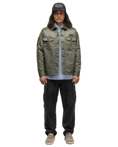 Human Made Padded Cpo Shirt Olive Drab outlook