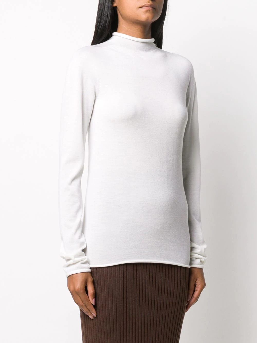 mock neck knitted top - 3