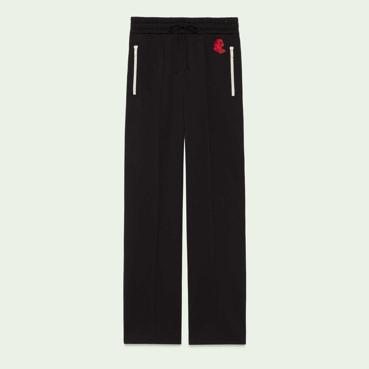 Jersey pants with embroidery - 1