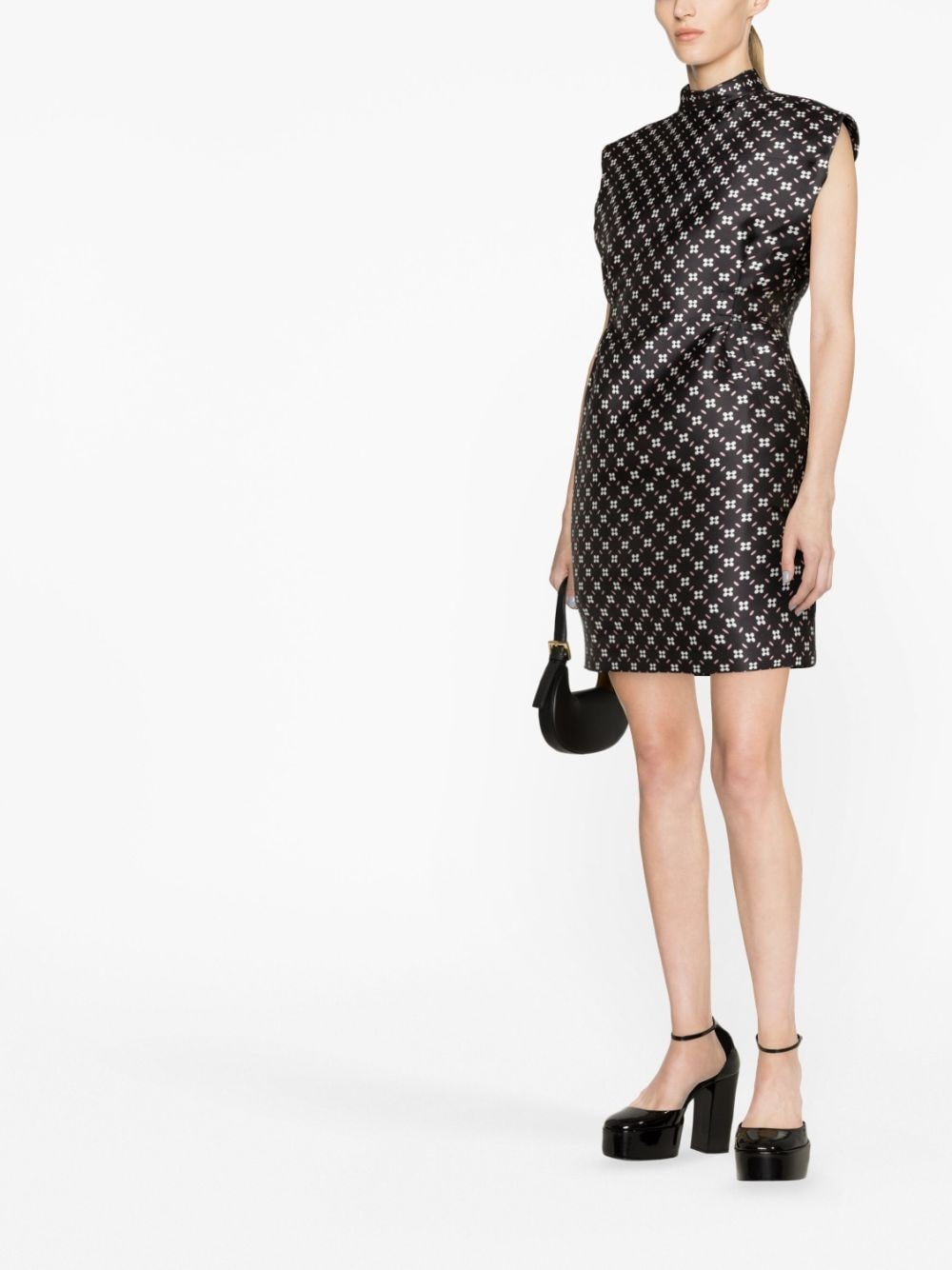 floral-print satin minidress - 4