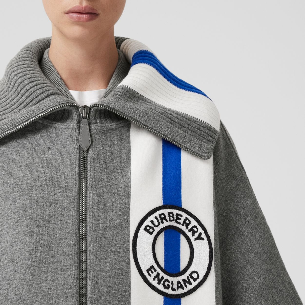 Logo Graphic Wool Cashmere Cape - 3