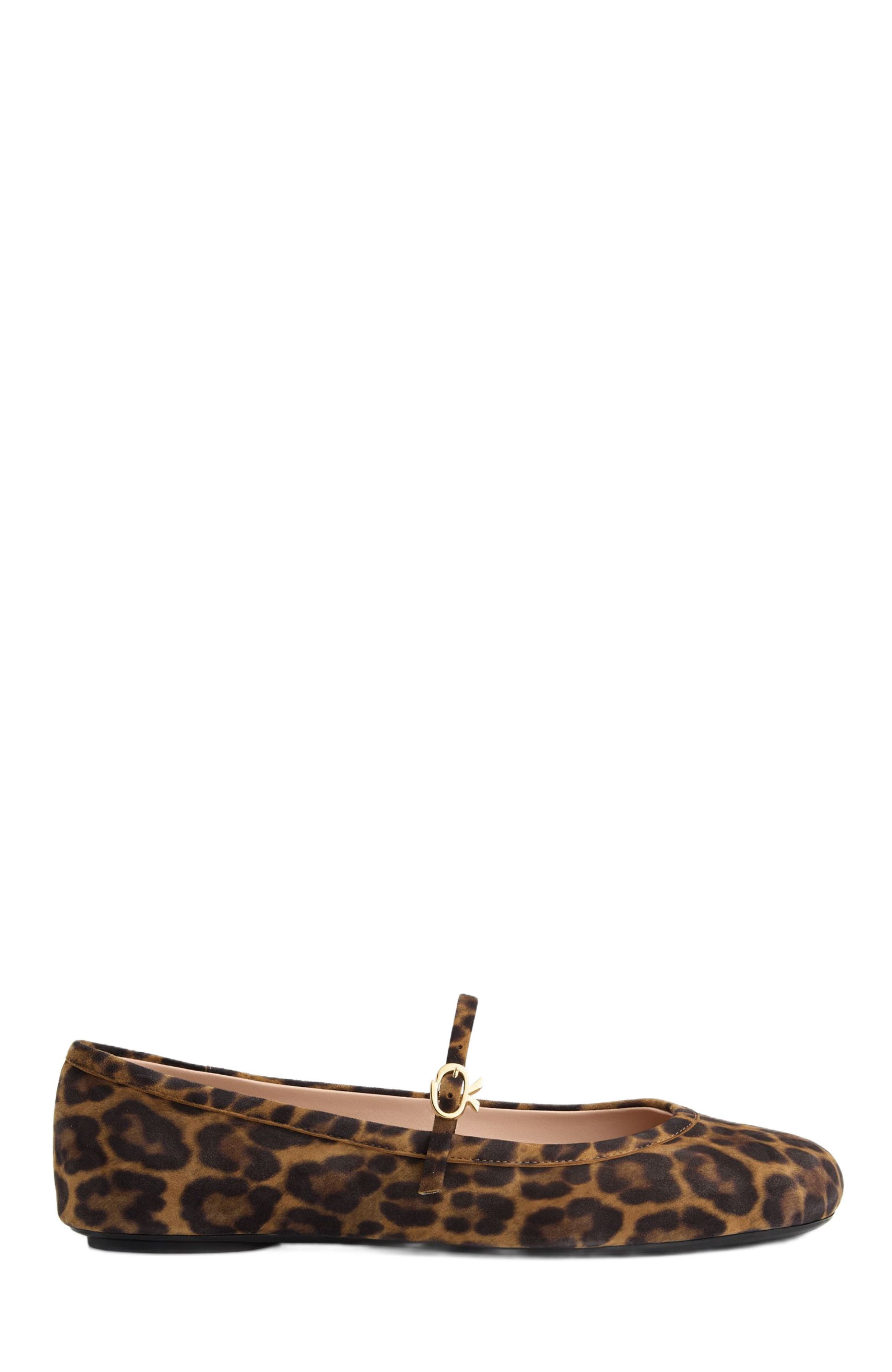 Gianvito Rossi Carla Ballerina in Leopard Brown at Nordstrom - 1