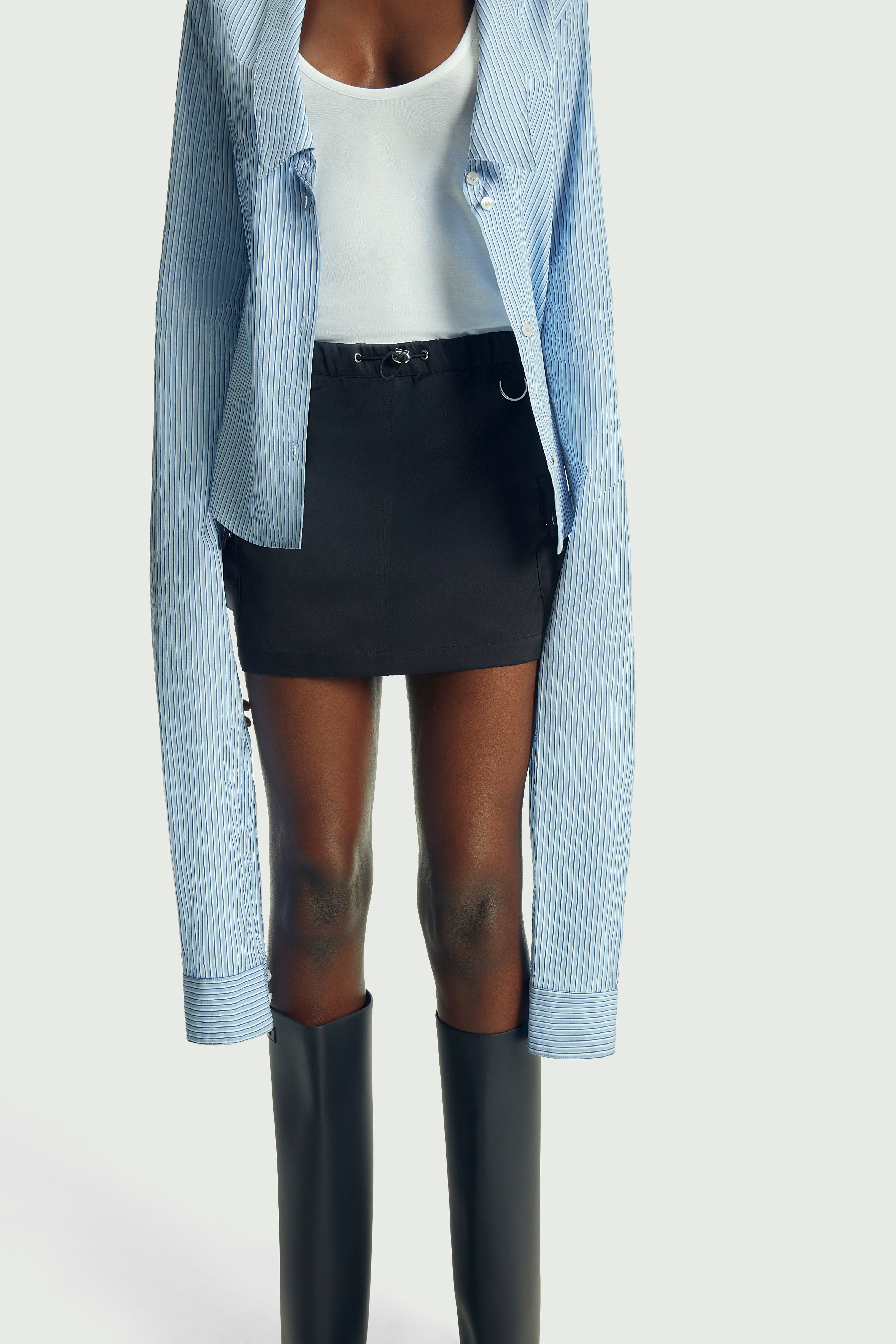 Stripped Open Collar Shirt - 6