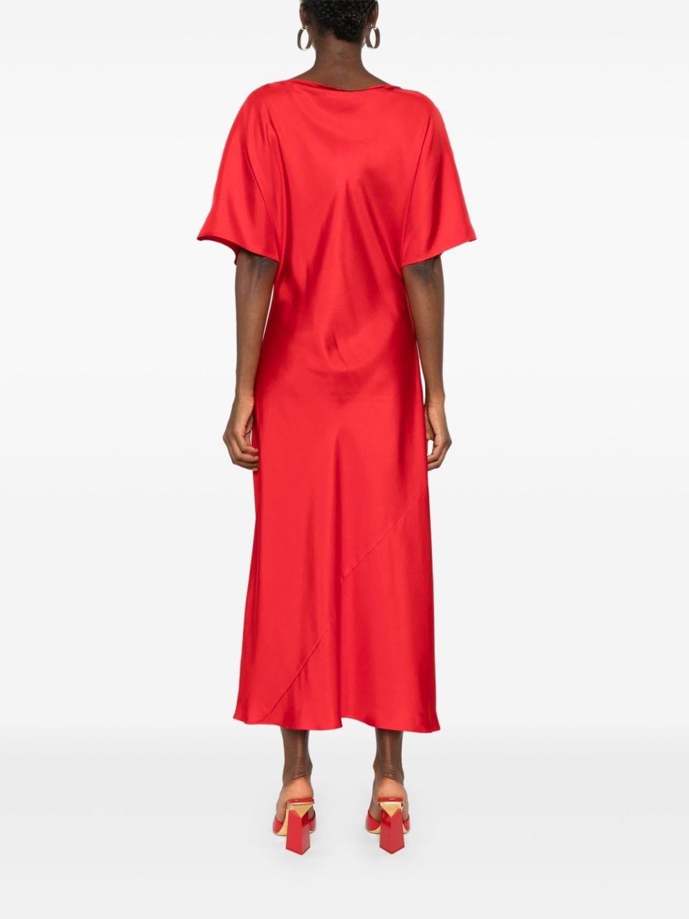 boat-neck silk maxi dress - 4