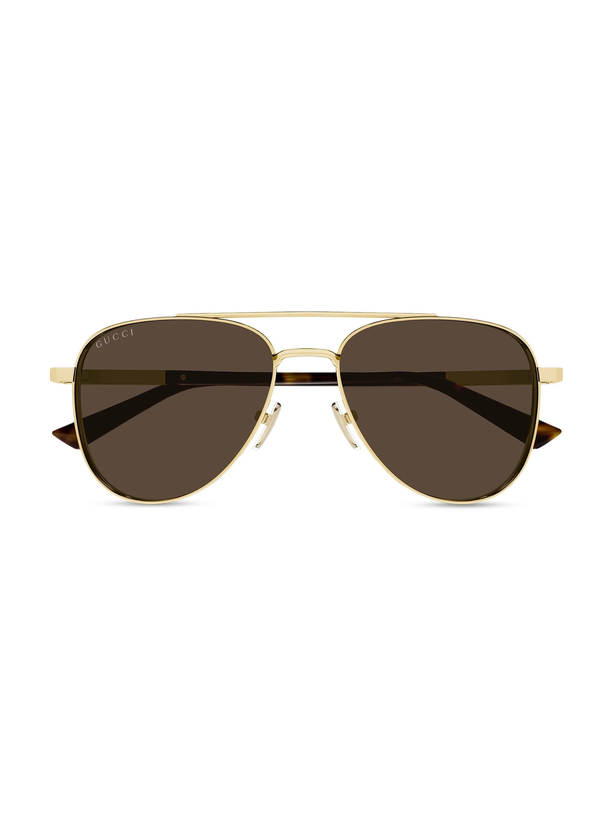 Men's Subtle Web 56MM Aviator Sunglasses - Gold Brown - 1