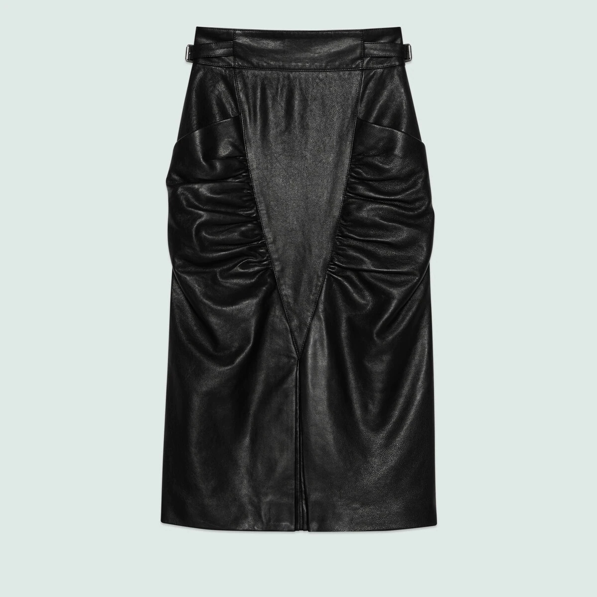 Grainy leather skirt - 1