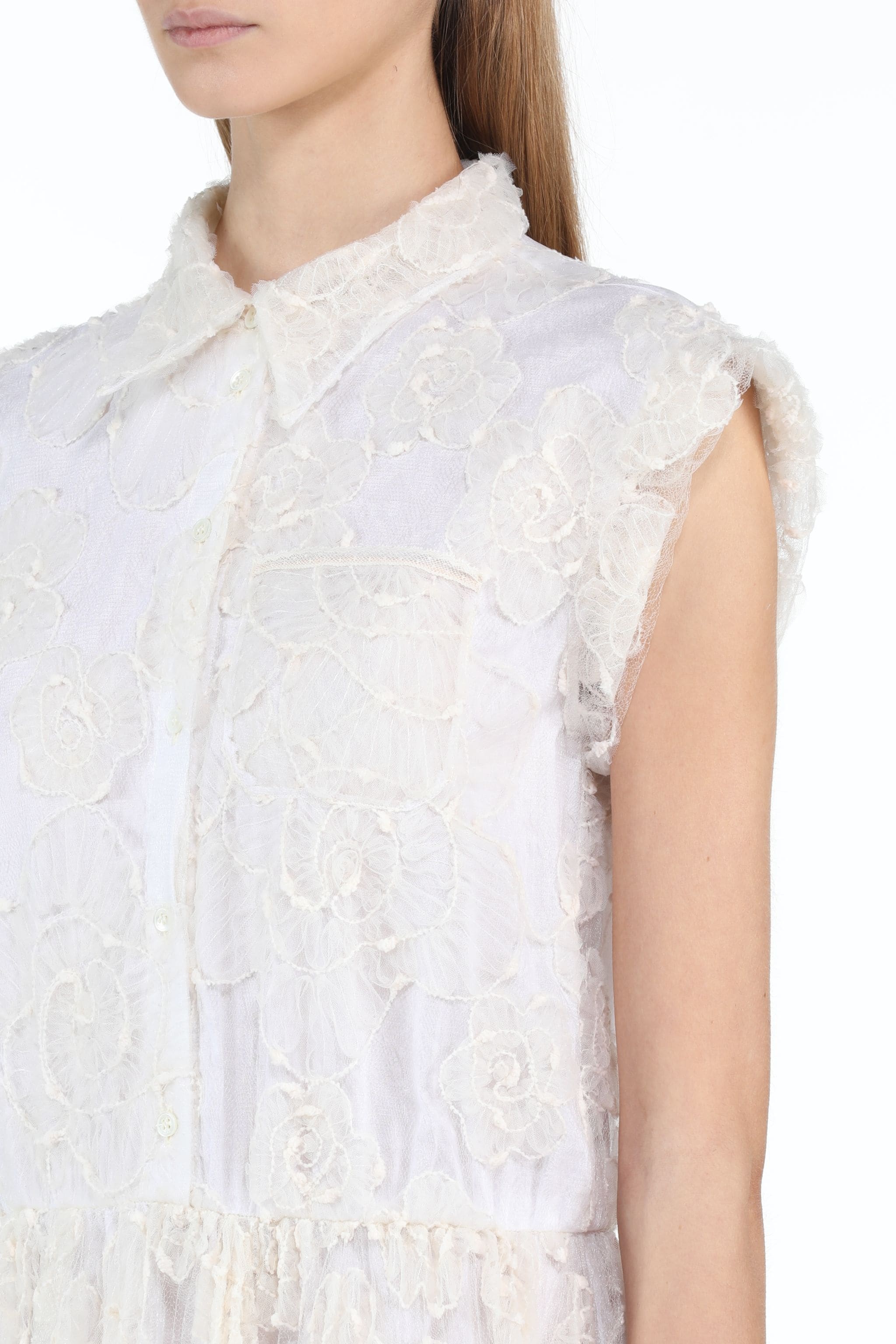 FLORAL-EMBROIDERED SHIRT DRESS - 5