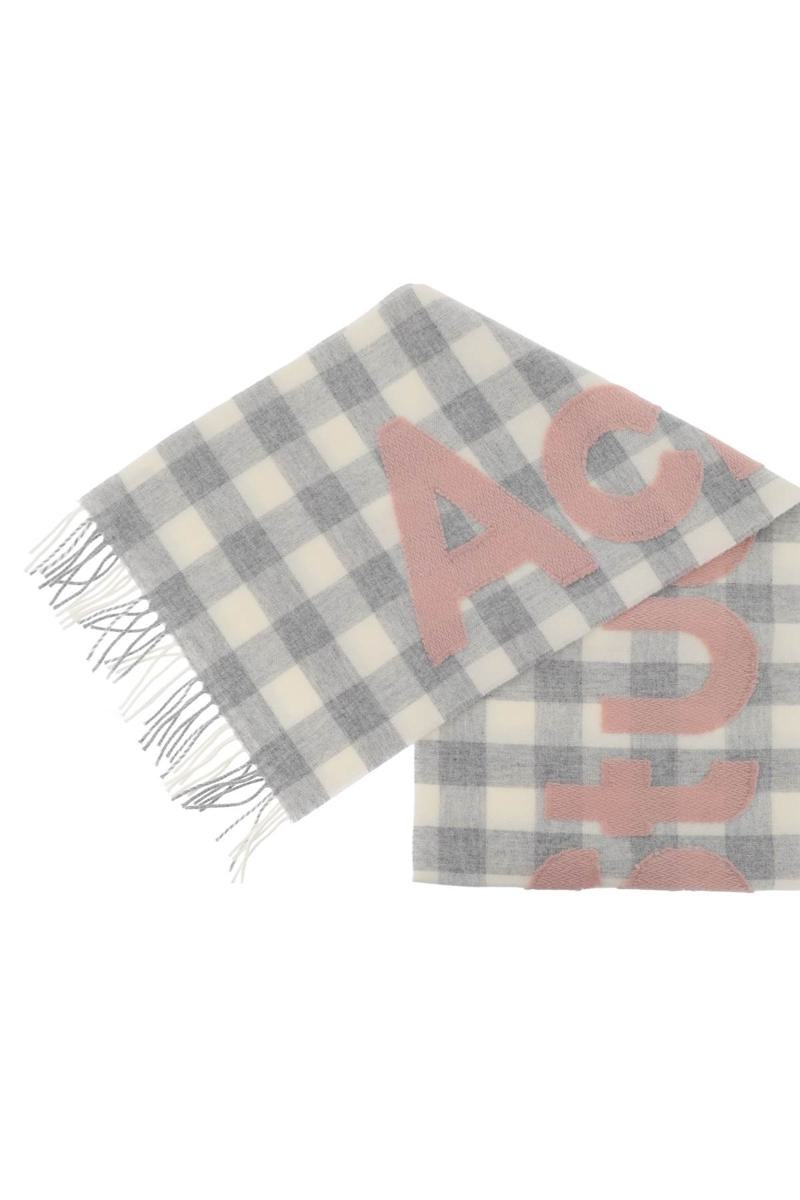 ACNE STUDIOS "CHECKED SCARF WITH LOGO PATTERN" - 3