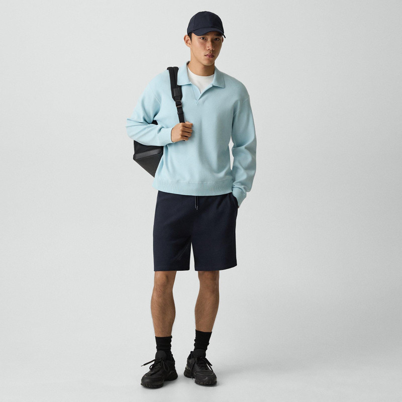 Theory Open Collar Sweater in Light Bilen outlook