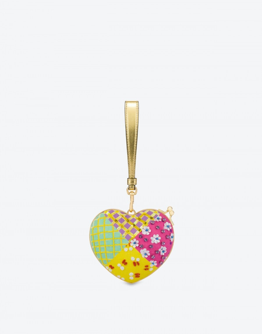 PATCHWORK EMBROIDERY HEART BAG - 1