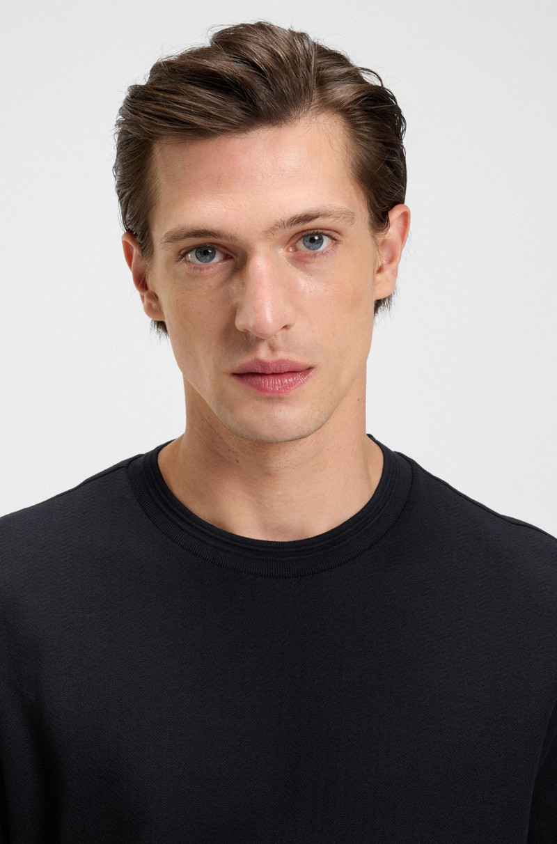 HERRINGBONE-STRUCTURE T-SHIRT IN COTTON 3