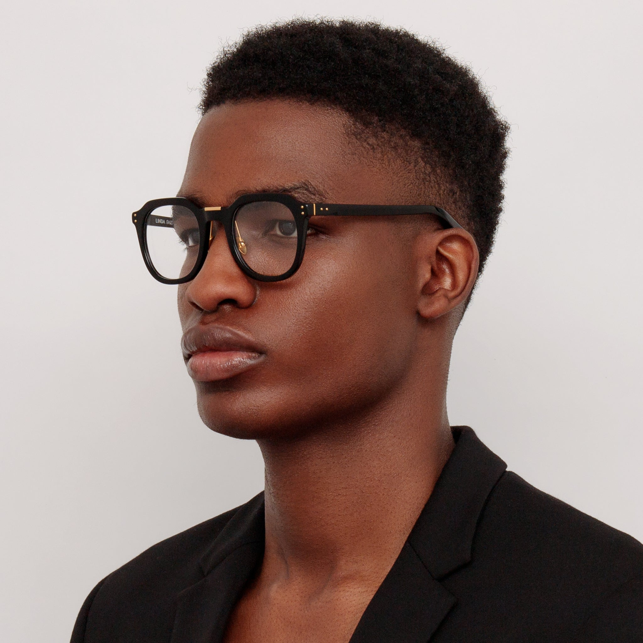 THE FLETCHER | OPTICAL ANGULAR FRAME IN BLACK (C5) - 3