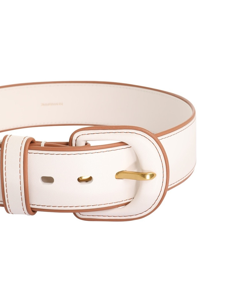 CONTRAST LEATHER WAIST BELT 3