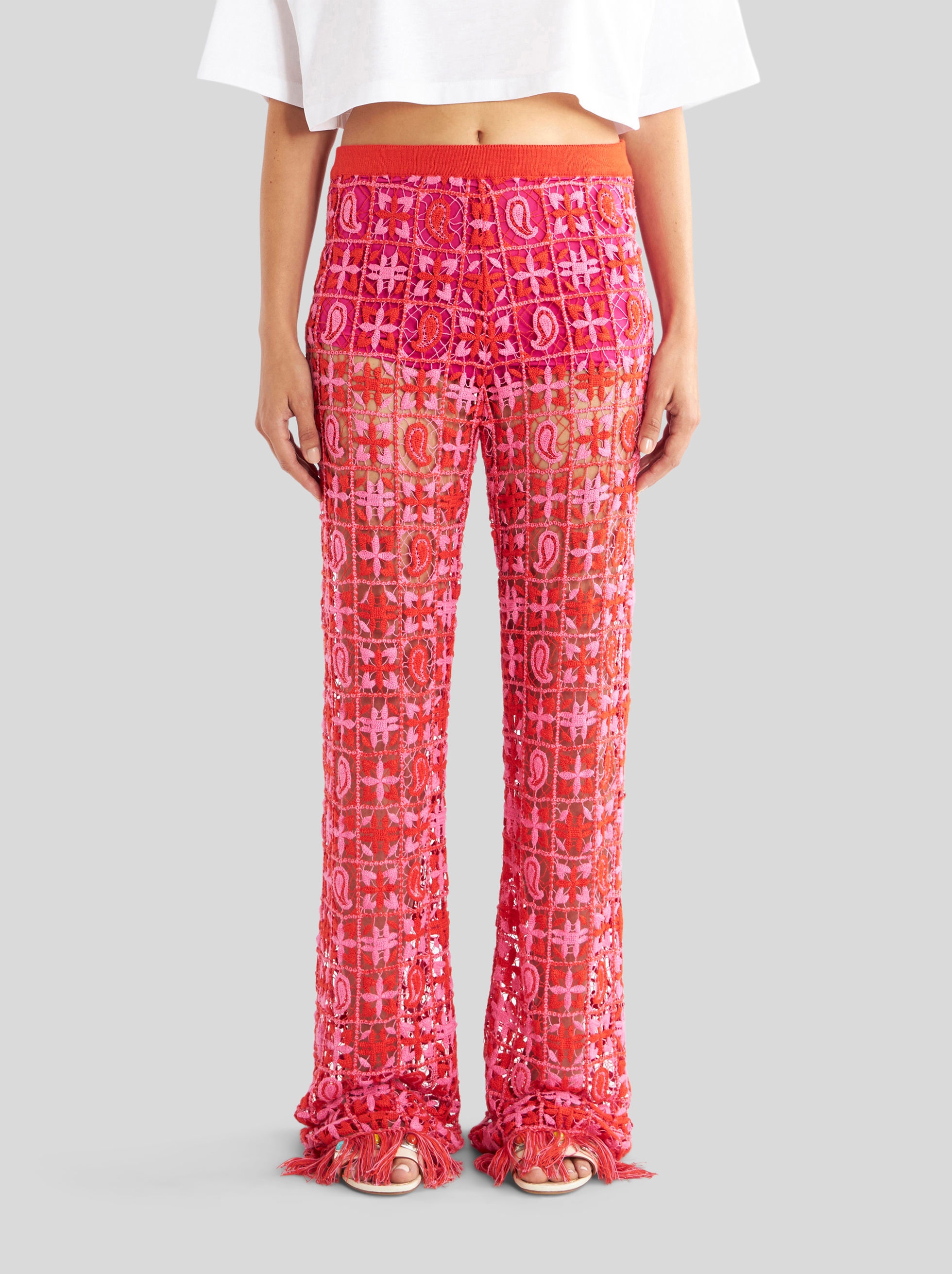 CROCHETED KNIT TROUSERS - 2