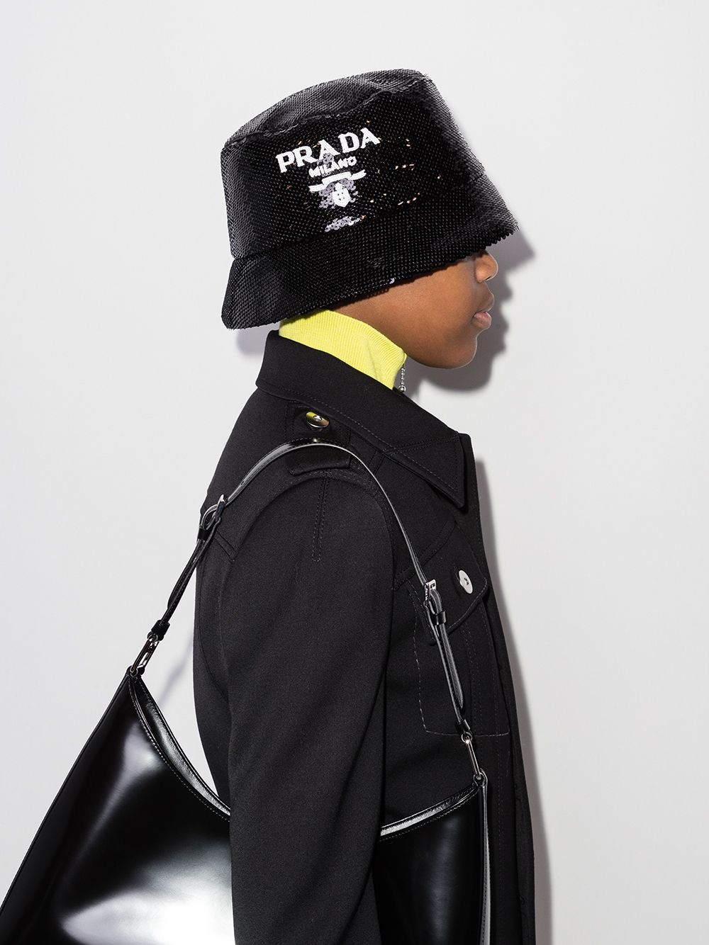 logo-embellished sequined bucket hat - 2