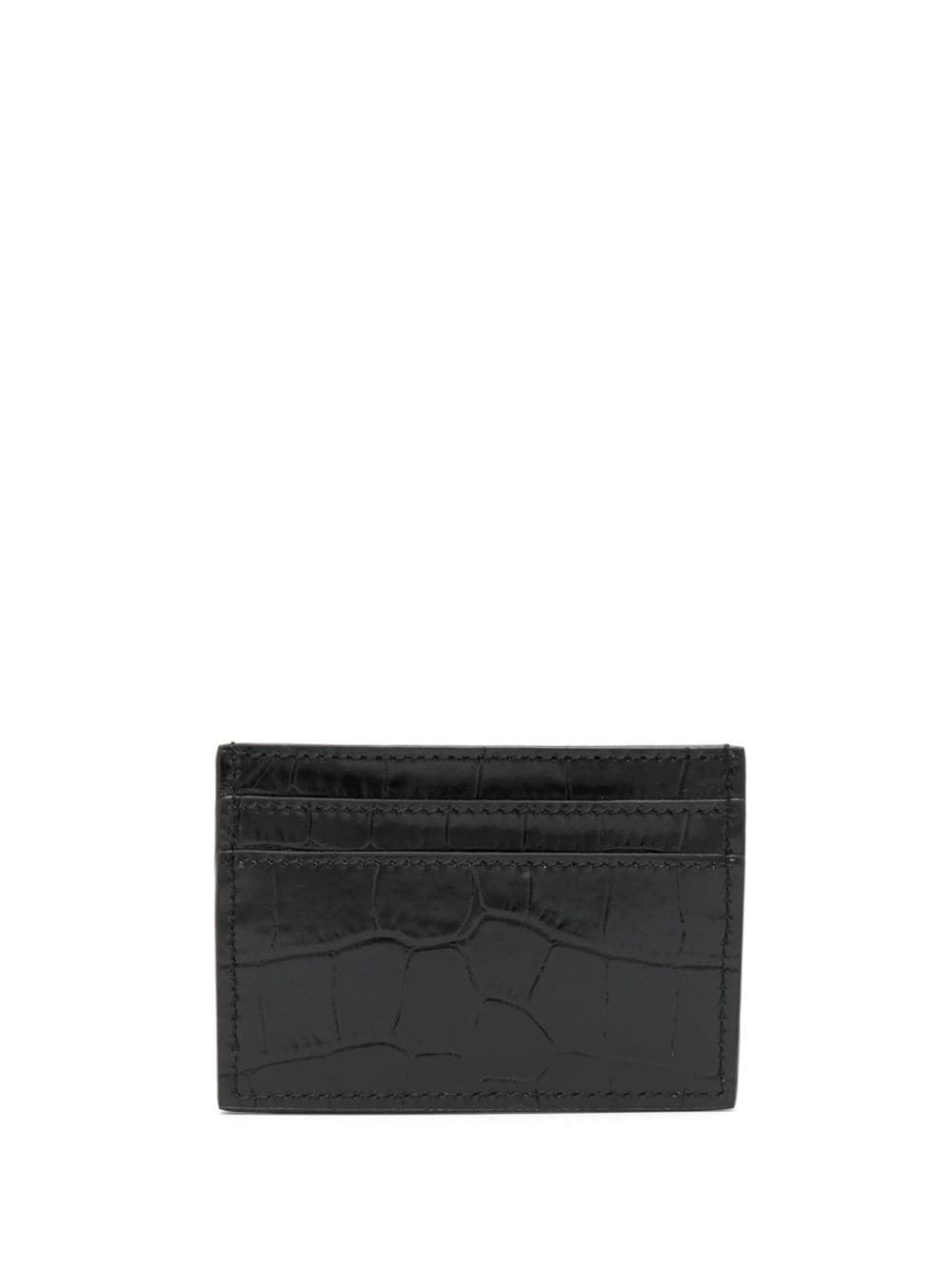 Greca Goddess crocodile-embossed cardholder - 2