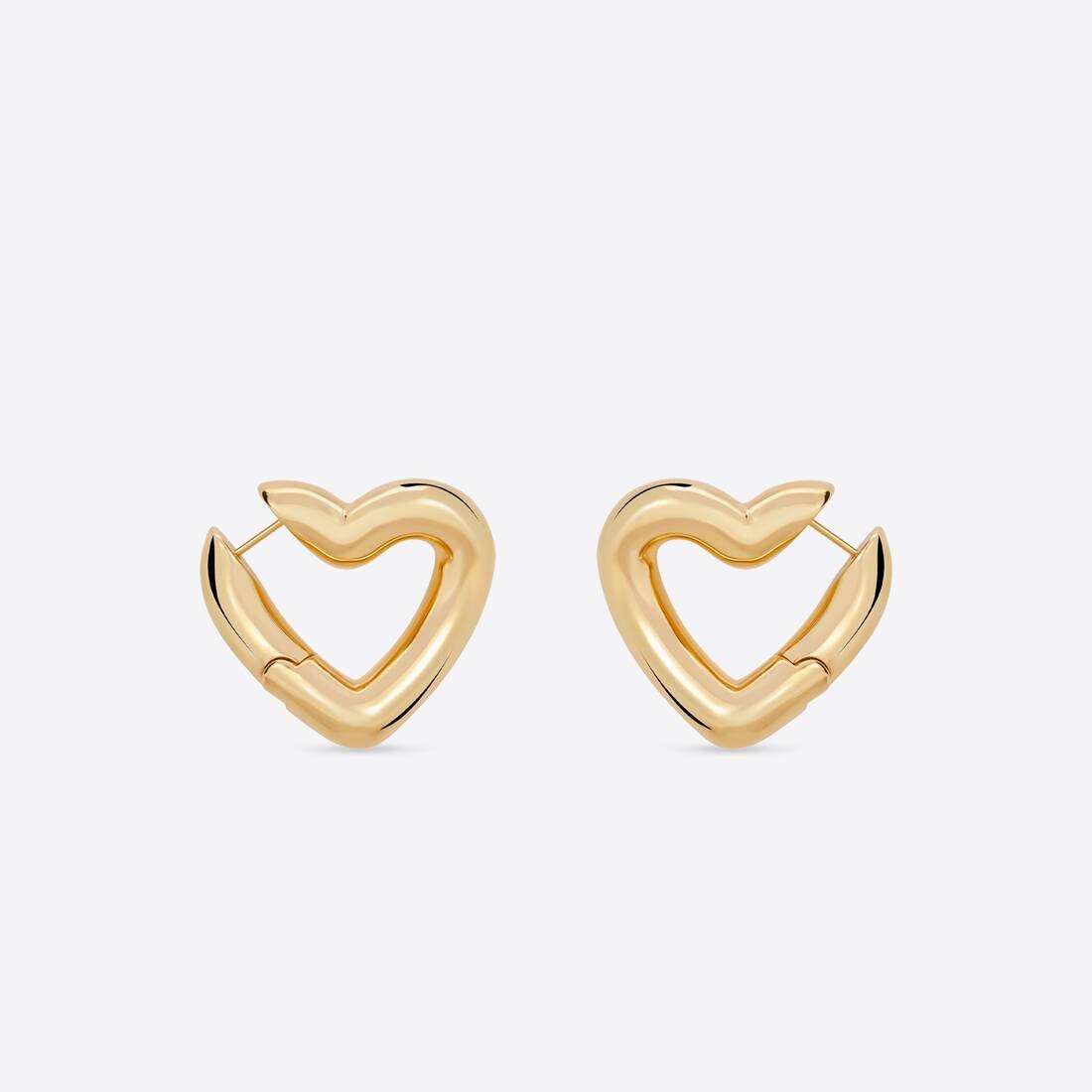 Women's Loop Heart Earrings in Gold - 2