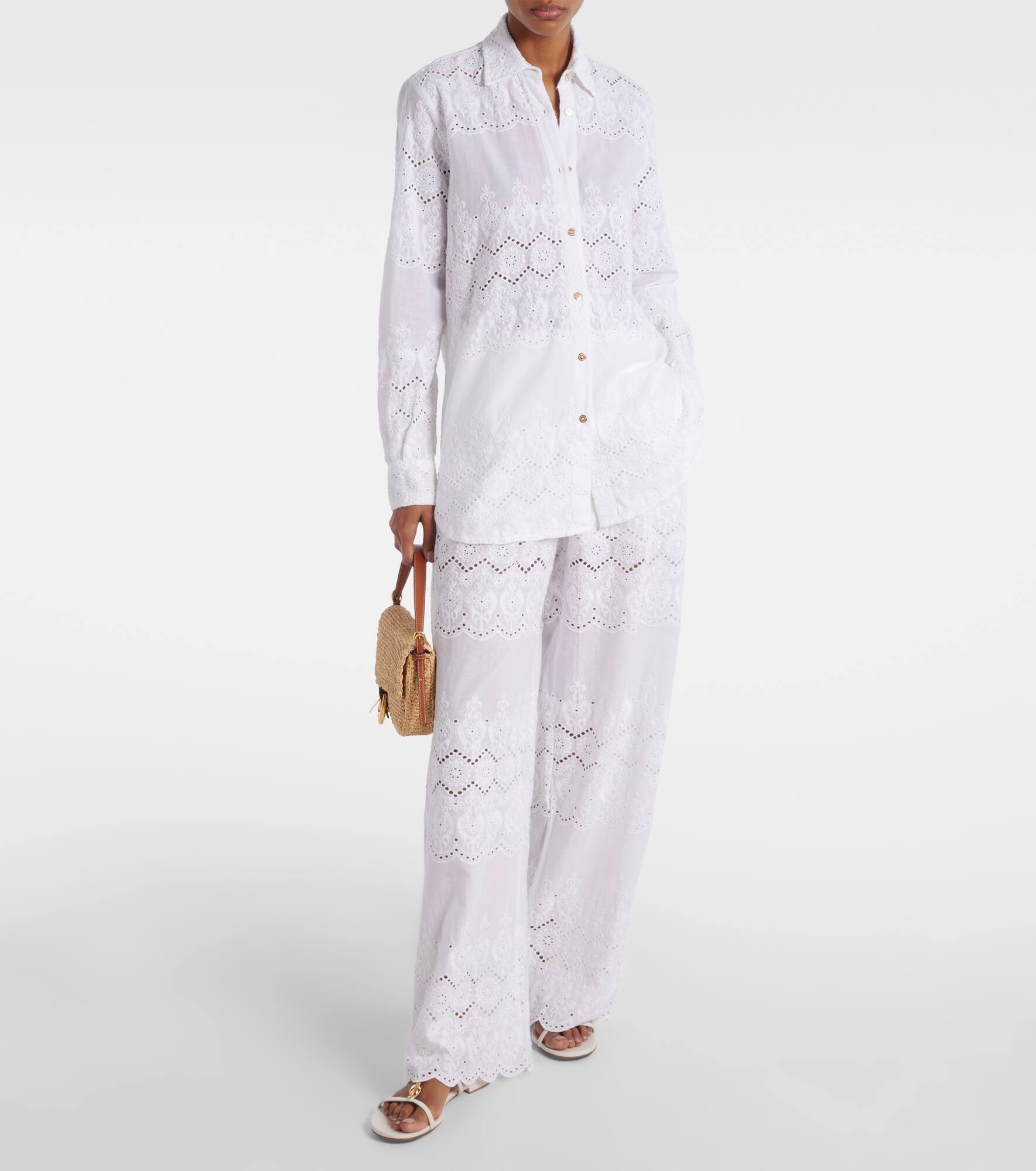 Orla broderie anglaise cotton shirt - 2