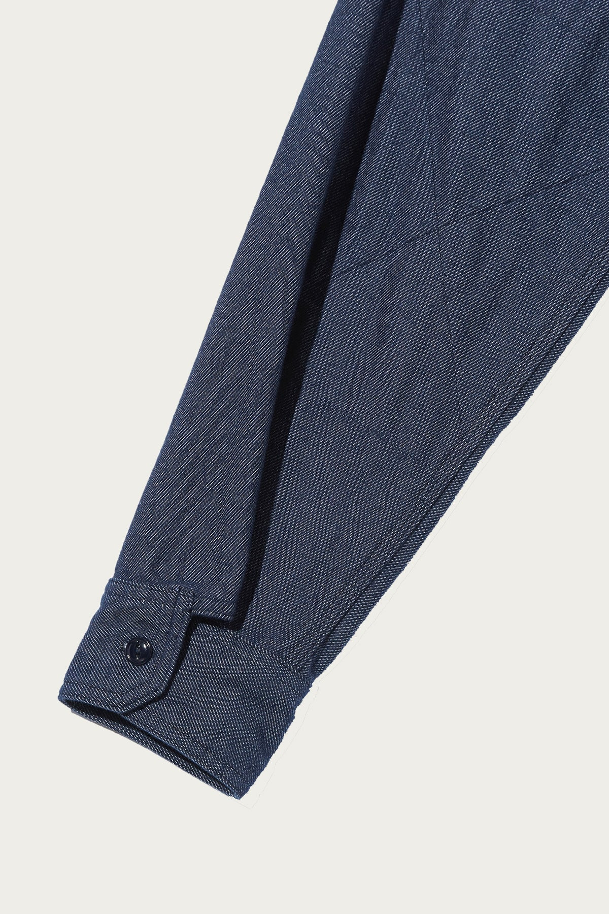 Work Shirt - Indigo Cotton Denim Flannel - 4