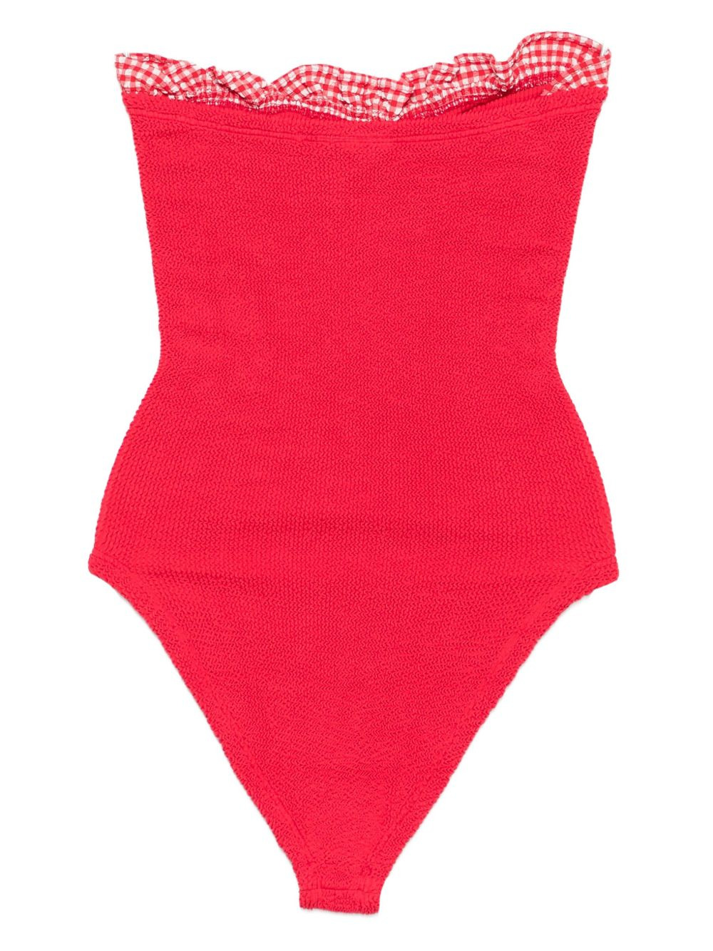 gingham-trimmed swimsuit - 2