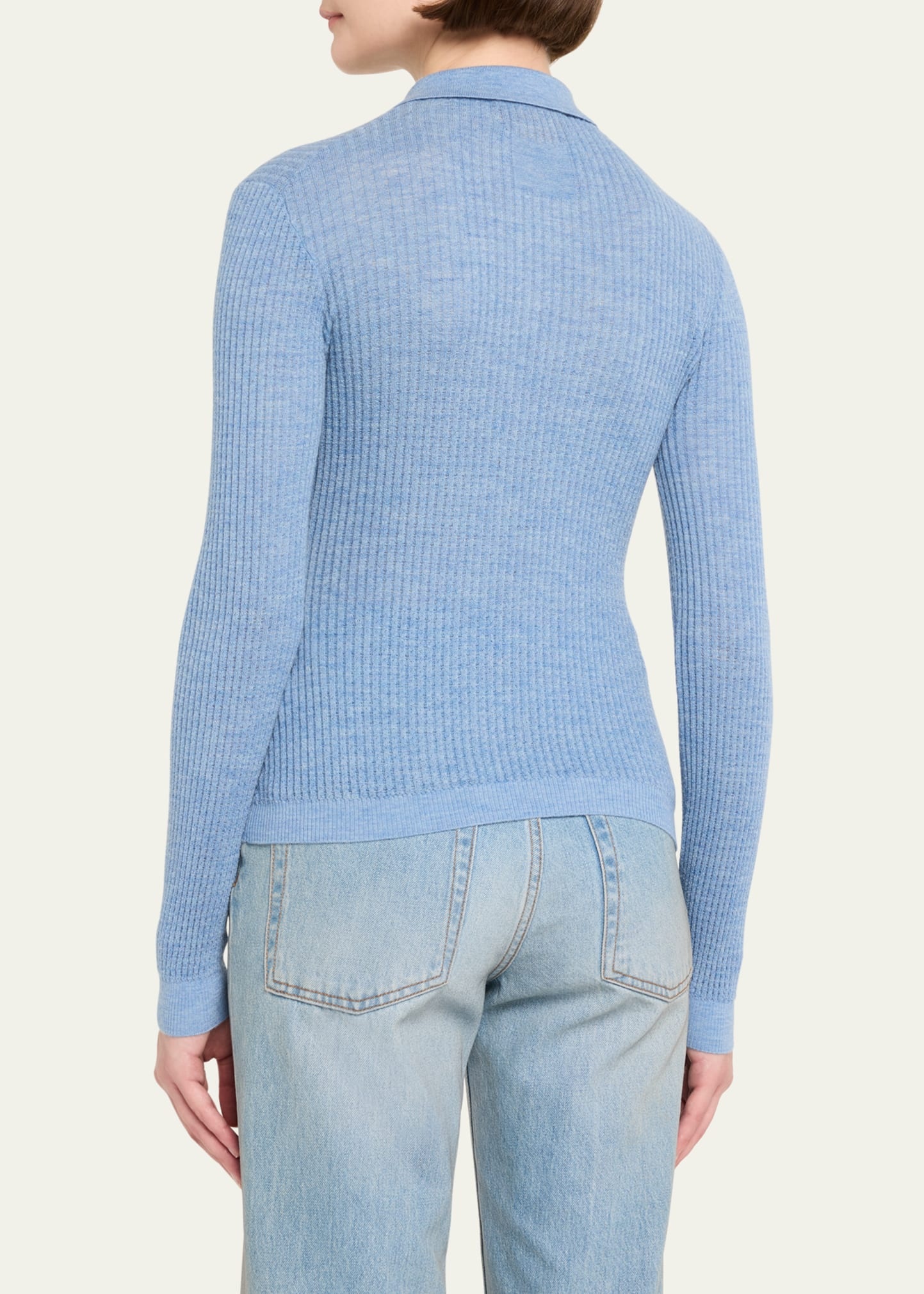 Shrunken Crewneck Sweater in Cashmere - 3