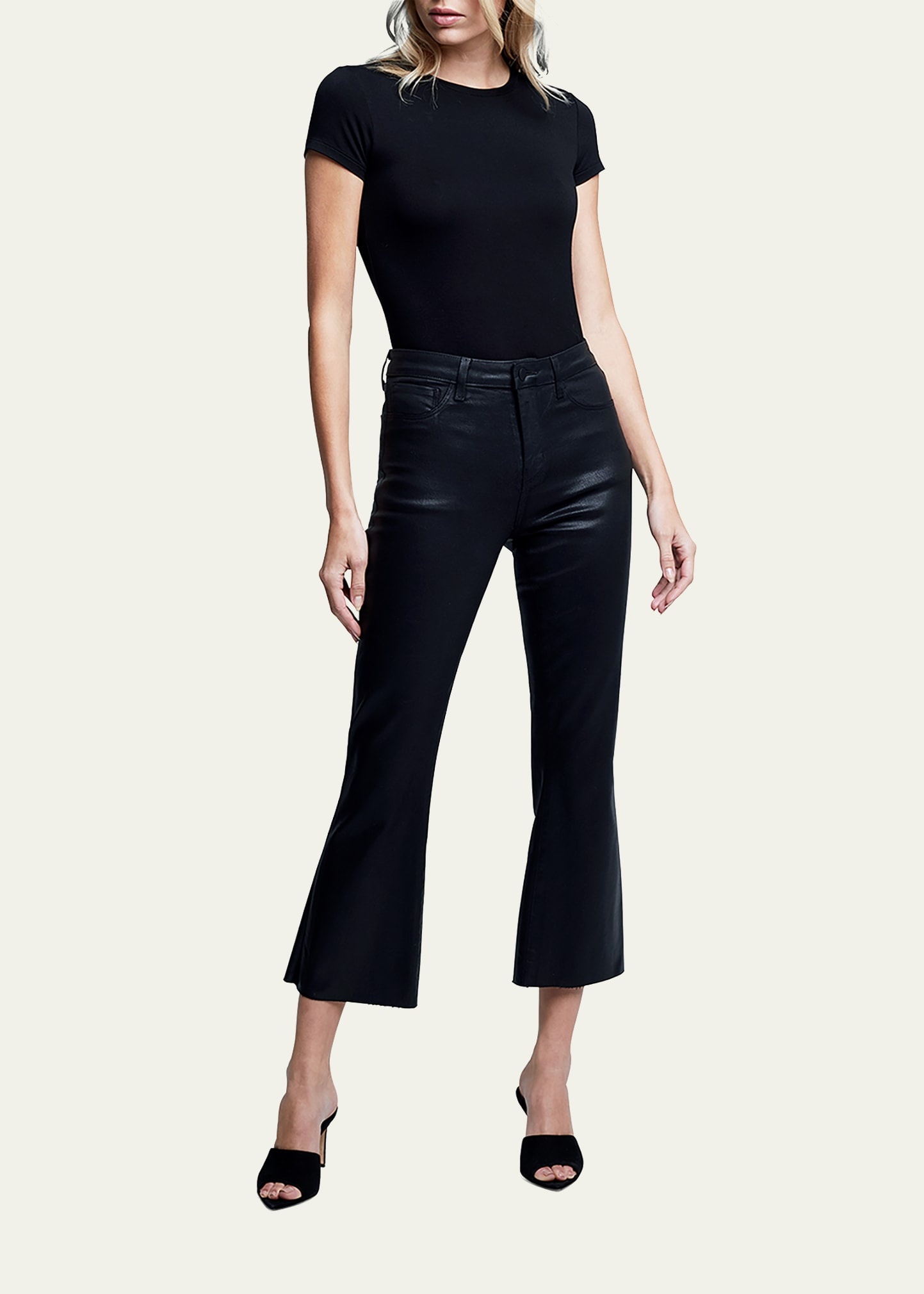 Kendra High-Rise Crop Flare Jeans - 2