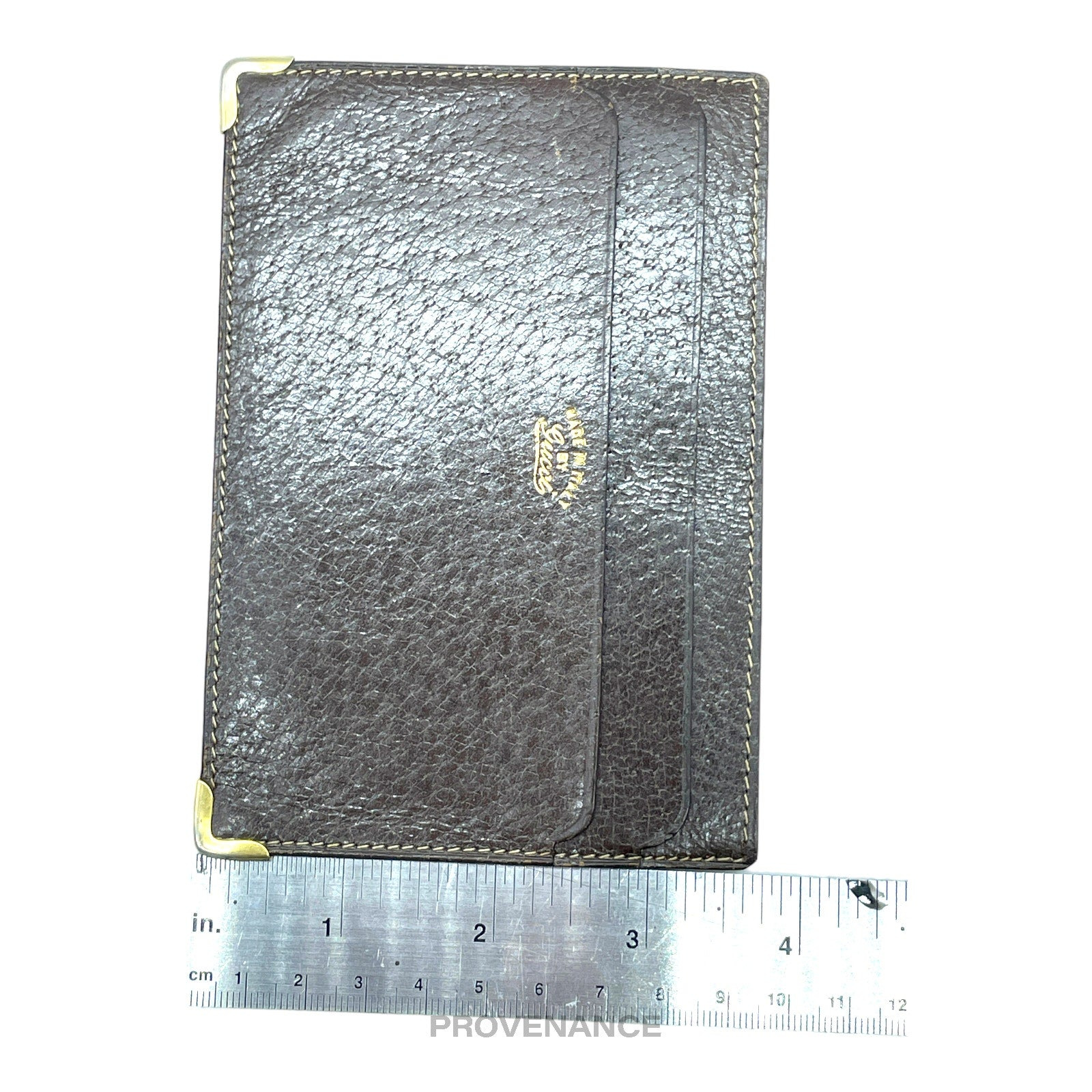 Gucci Cardholder Wallet - Vintage Logo Brown Leather - 6