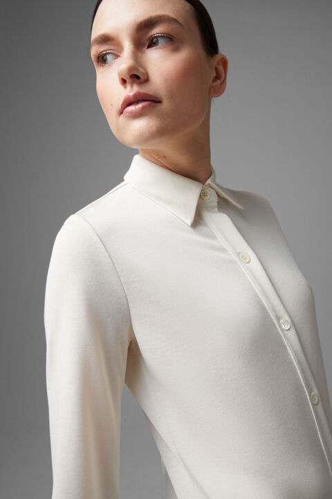 Yvette jersey blouse in Off-white - 4