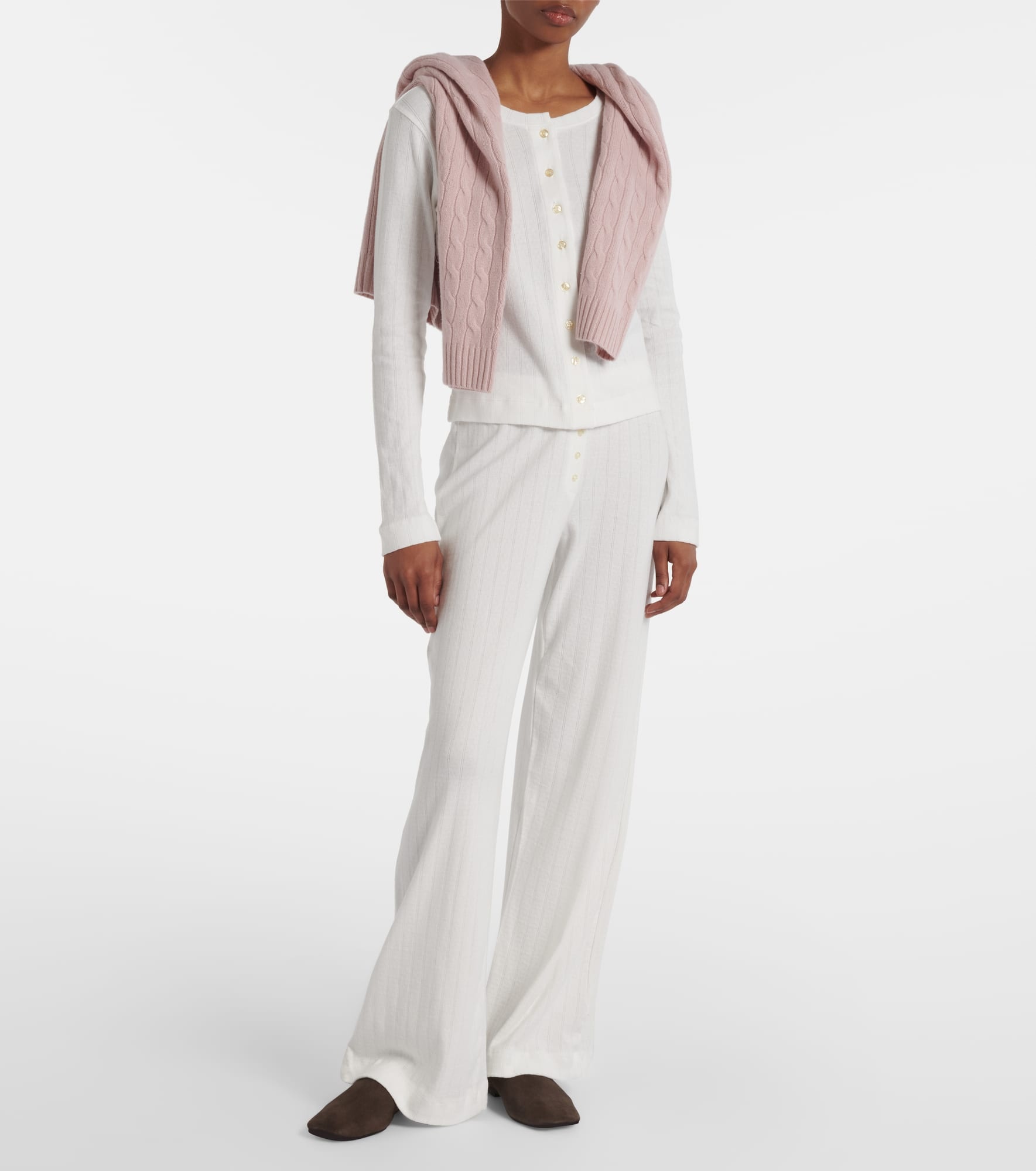 Pointelle cotton cardigan - 2